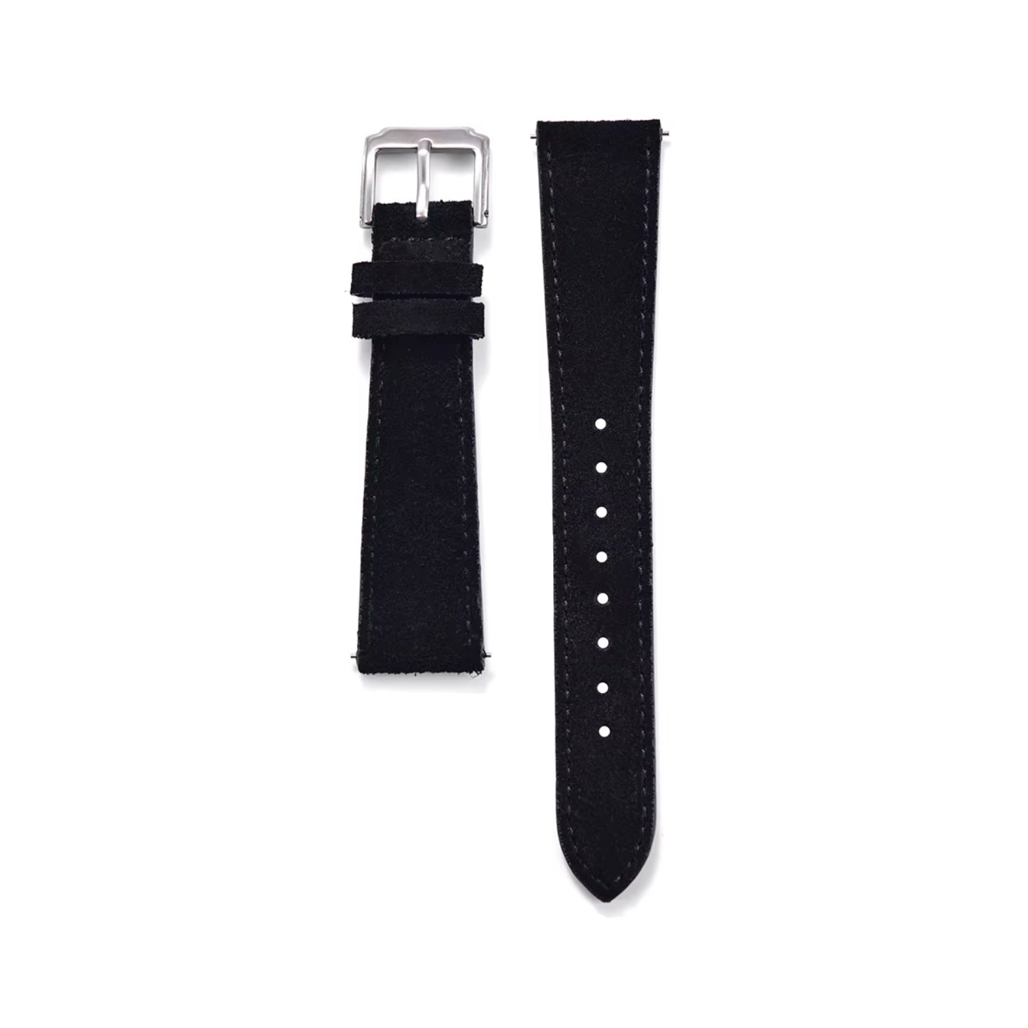 Suede Leather Watch Strap – Black – Helvetus®
