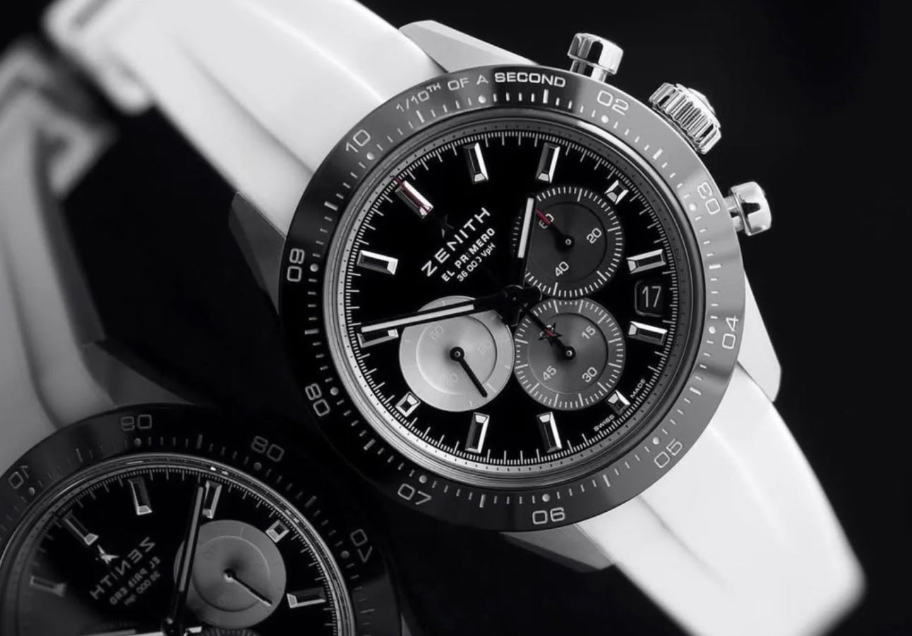 Strap for Zenith Chronomaster in Black/Green - Helvetus® Switzerland