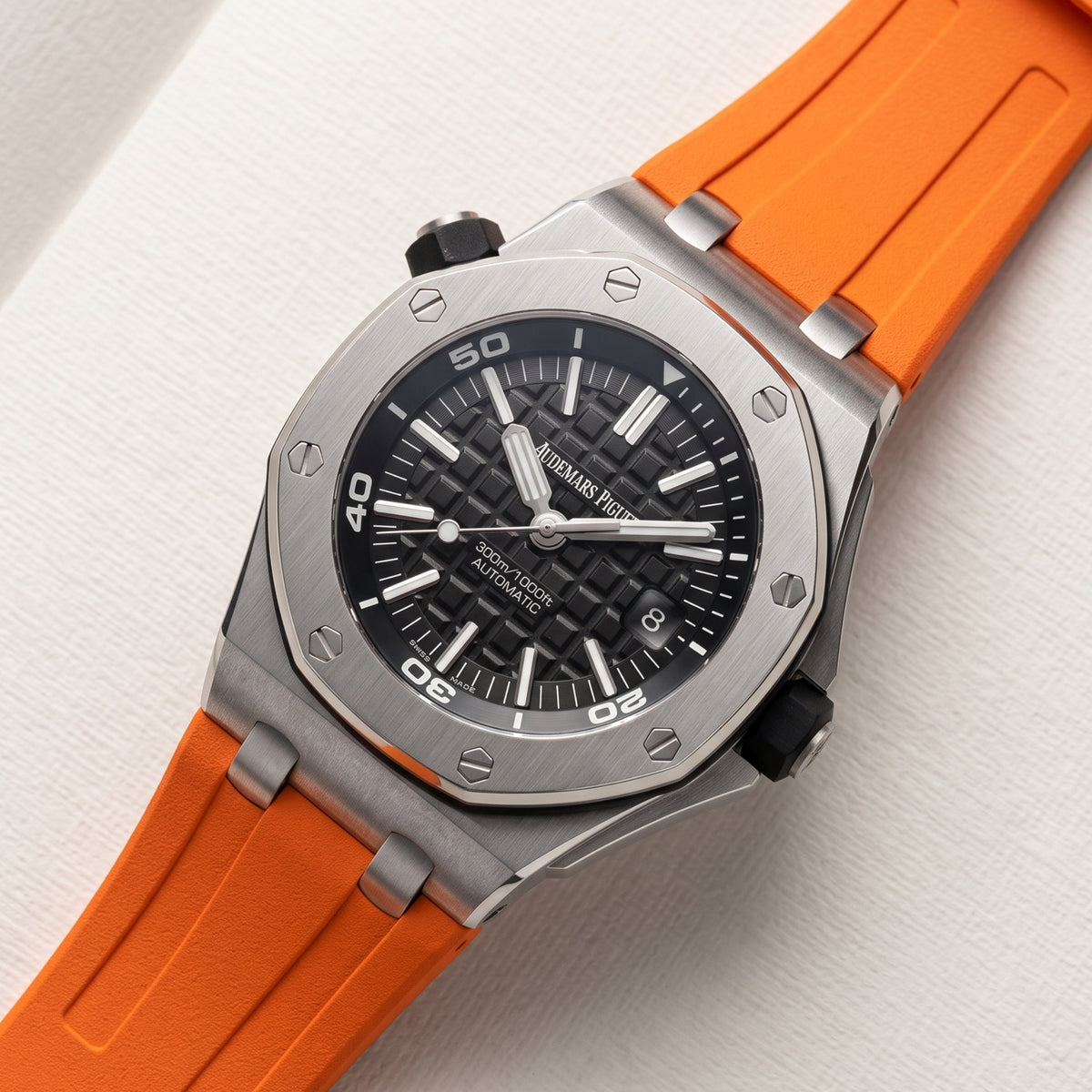 Correa de caucho - Para todos los Audemars Piguet Offshore Diver - Naranja