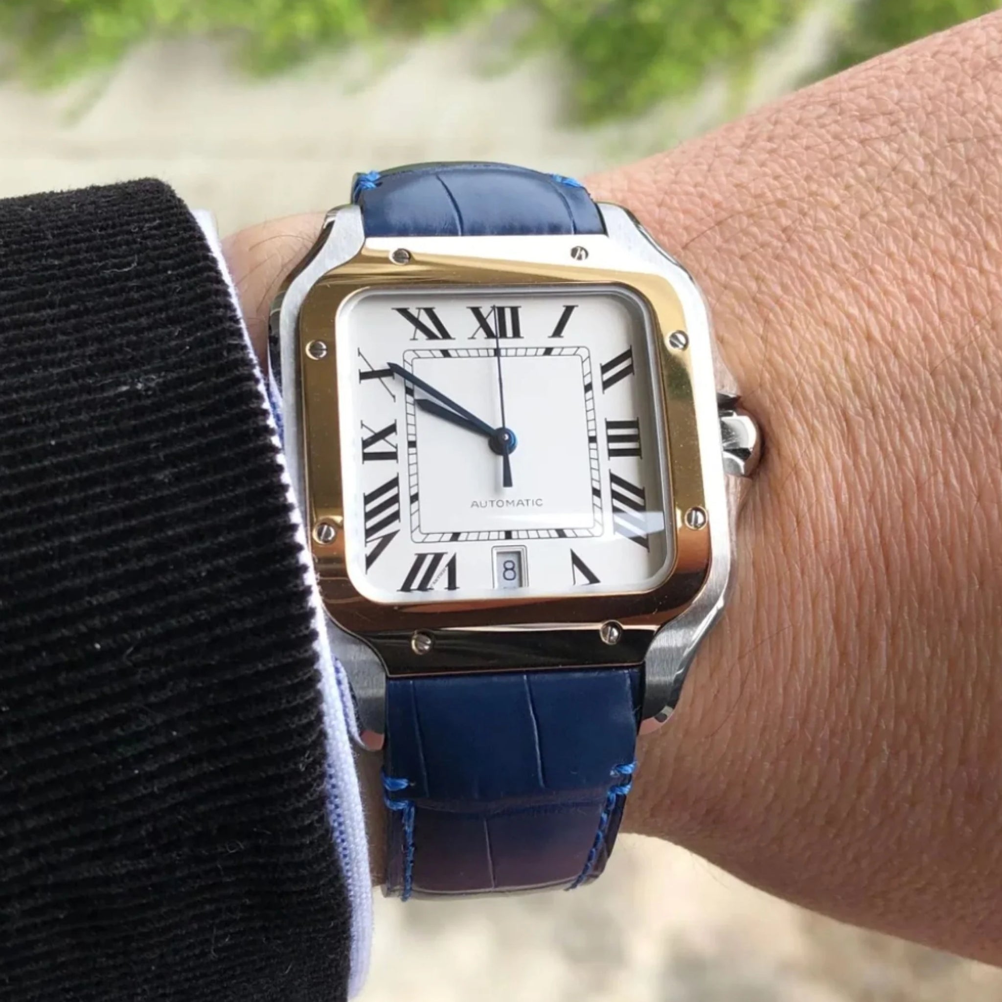 Cartier santos leather strap 2018 best sale