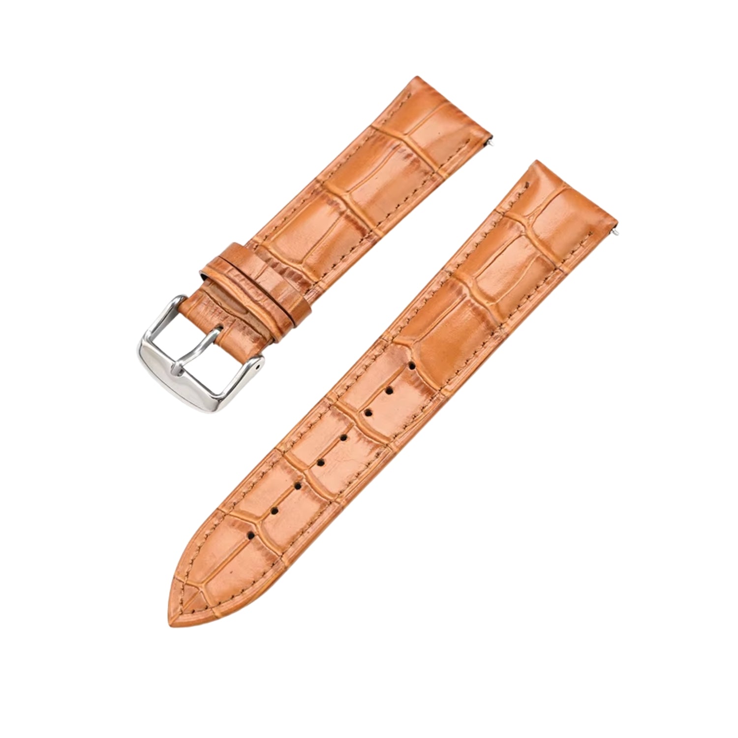 Light Brown Alligator Leather Watch Strap – Handcrafted Replacement Band – Helvetus®