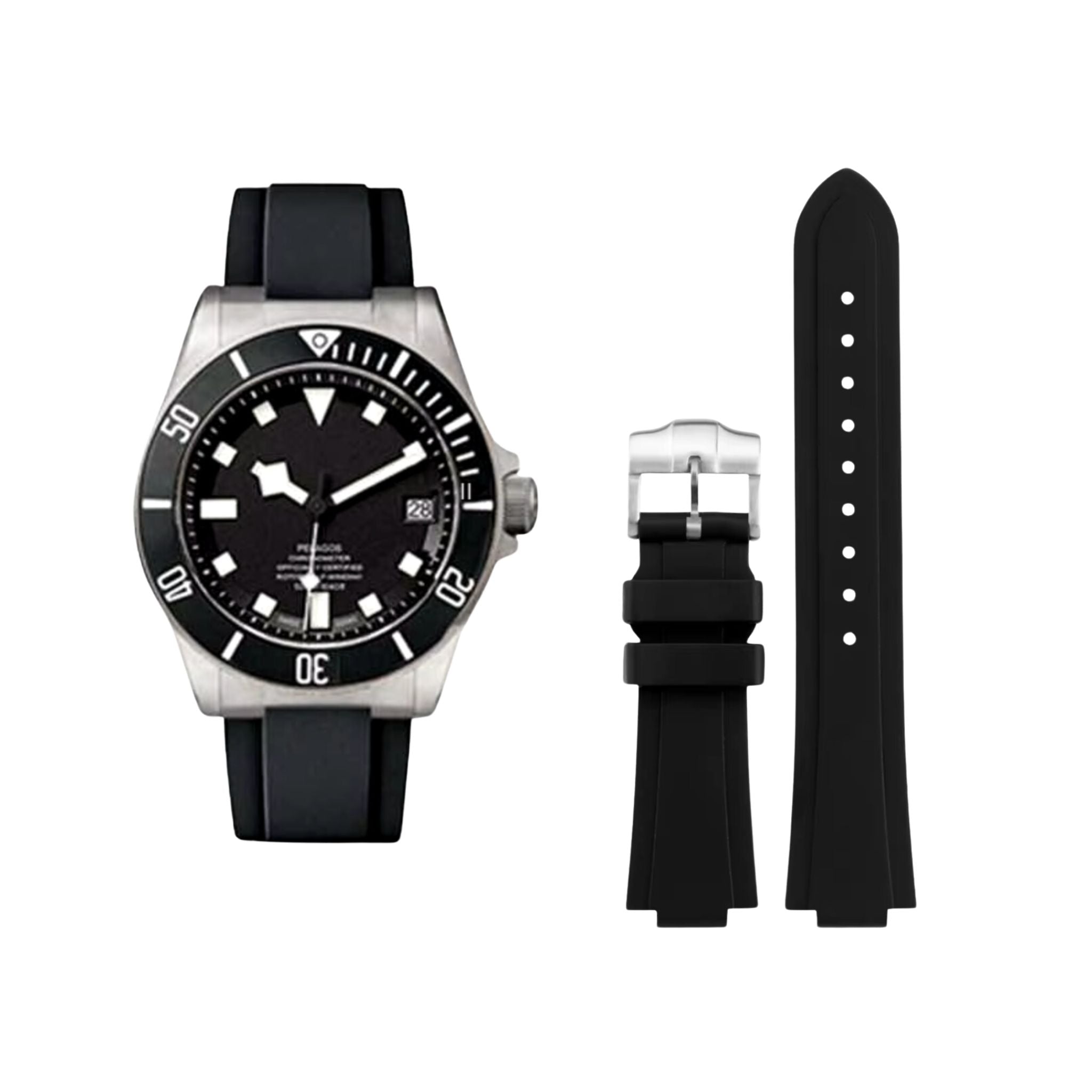 Tudor Pelagos 25500 25600 Strap in Black Helvetus® Switzerland