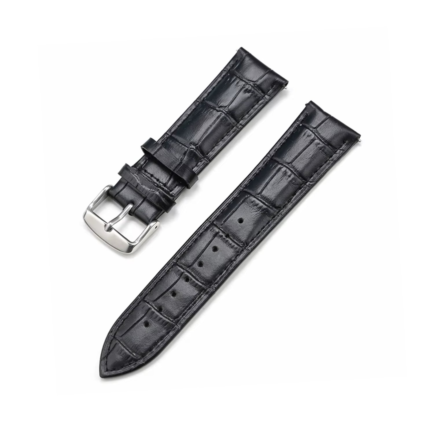 Black Alligator Leather Watch Strap – Handcrafted Replacement Band – Helvetus®
