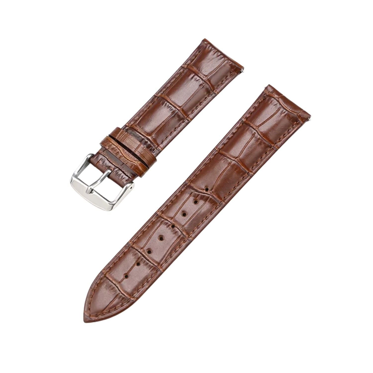 Brown Alligator Leather Watch Strap – Handcrafted Replacement Band – Helvetus®