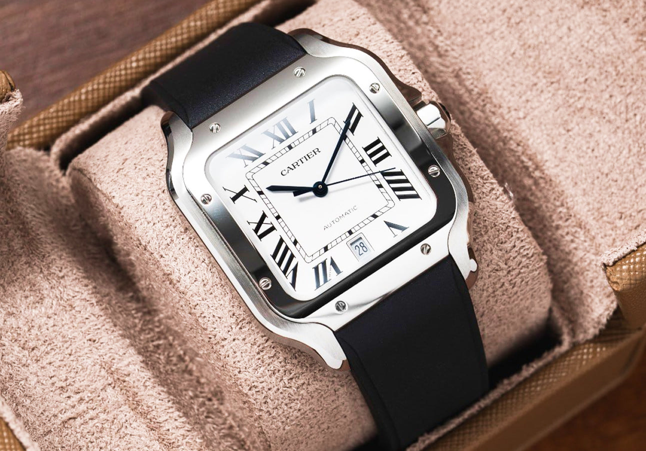 Strap for Cartier Tank in White Leather - Helvetus® Switzerland