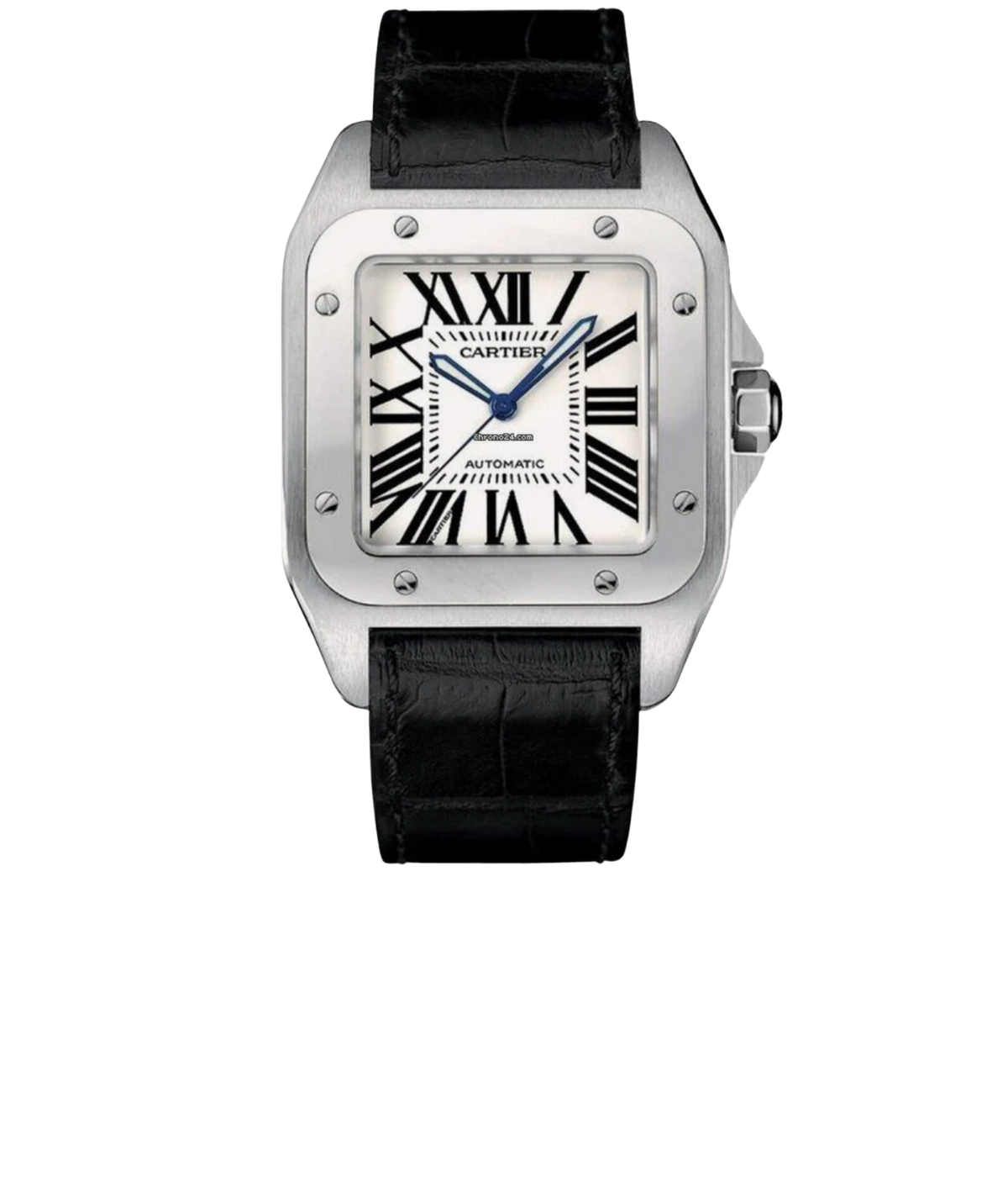 cartier santos 100 leather and rubber straps