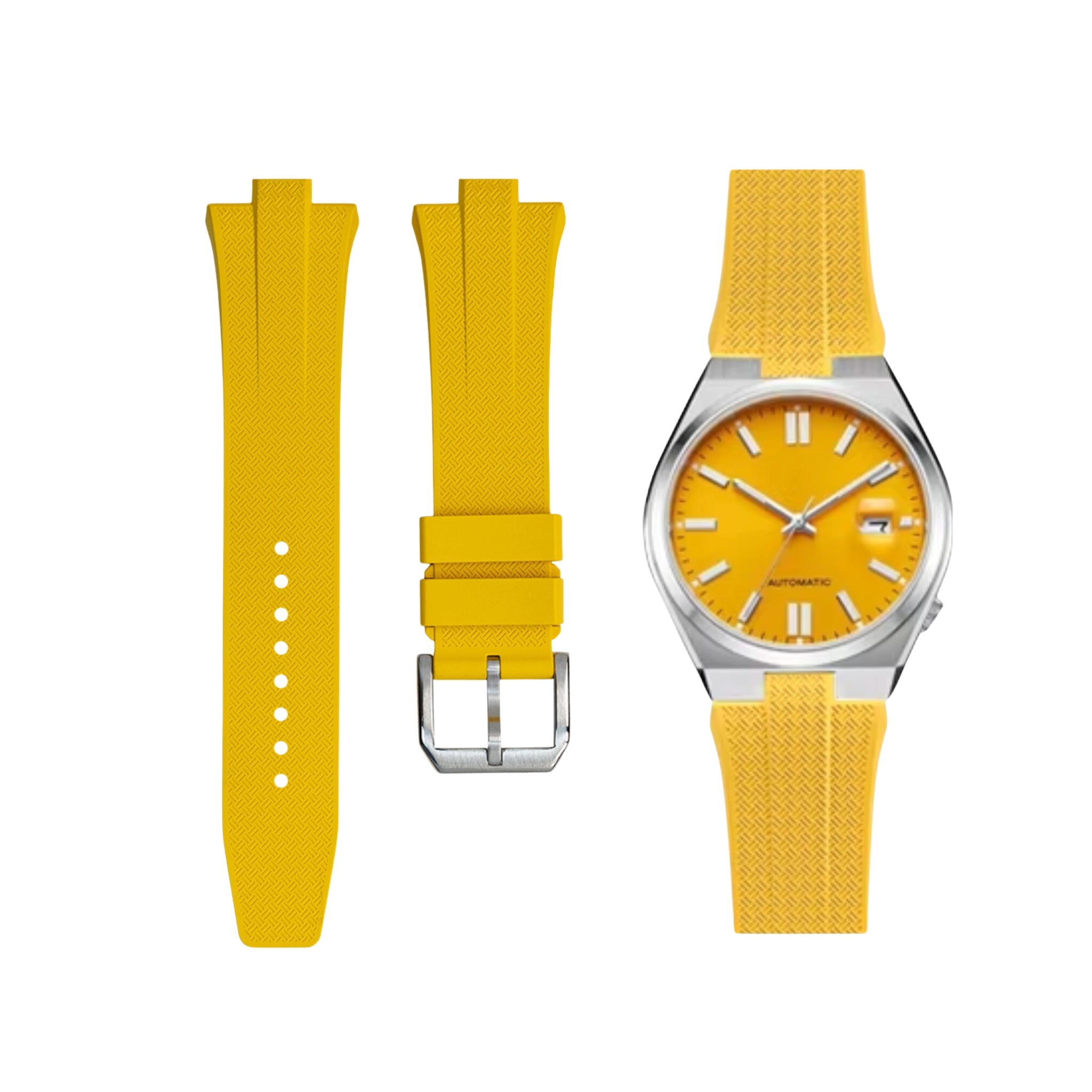 Citizen Tsuyosa Strap in Yellow FKM Rubber - Helvetus