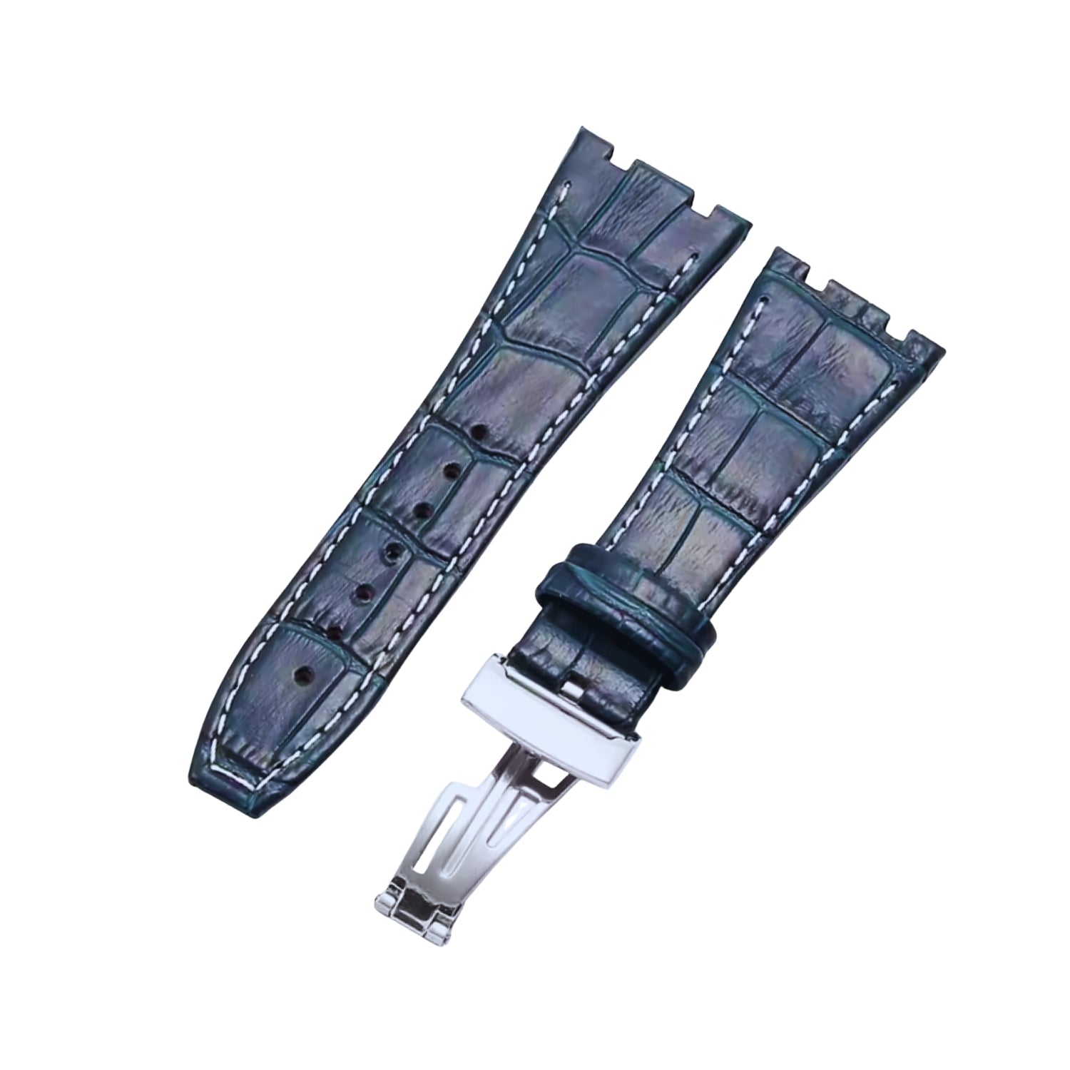 Crocodile Strap - For all Audemars Piguet Royal Oak 41mm - Blue - Helvetus