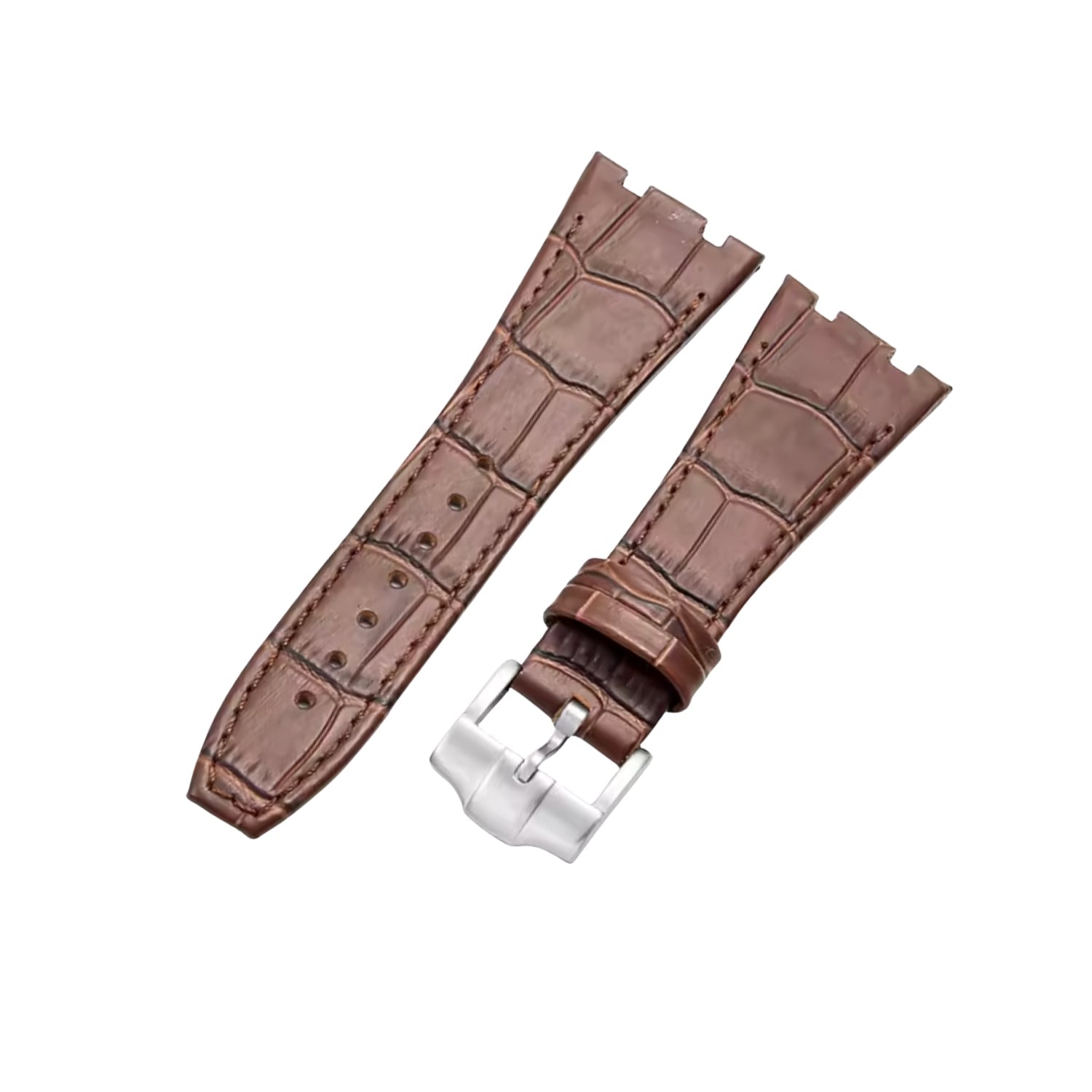 Brown Crocodile Leather Strap for Audemars Piguet Royal Oak 39mm