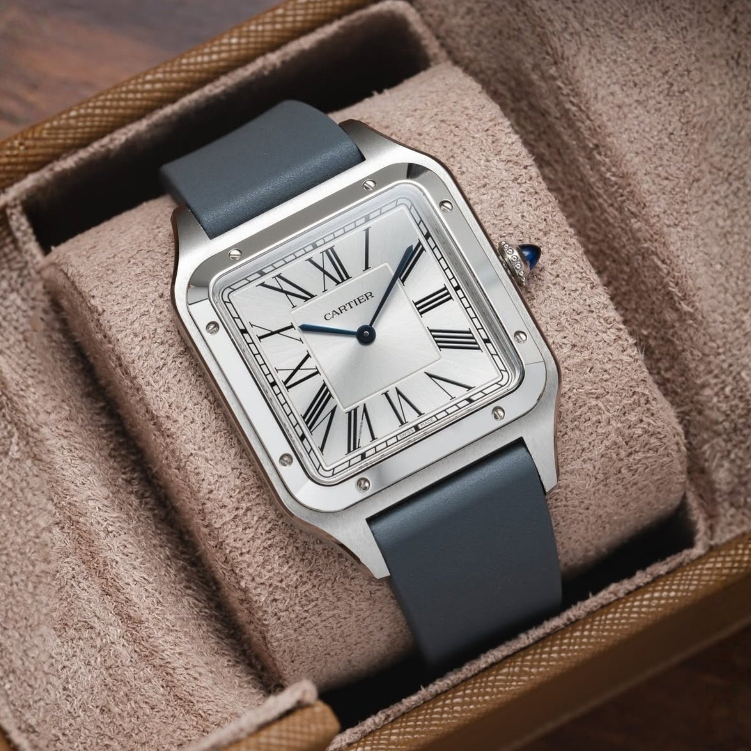 CTS Rubber Strap - Cartier Santos - Dumont - Grey - Helvetus