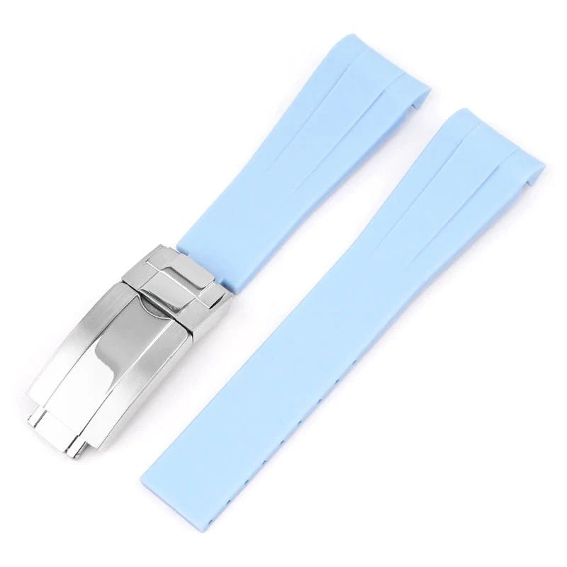 Deployant Rubber Strap - For Rolex Day - Date 36mm - Baby Blue - Helvetus