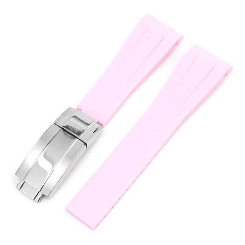 Deployant Rubber Strap - For Rolex Day - Date 36mm - Pink - Helvetus