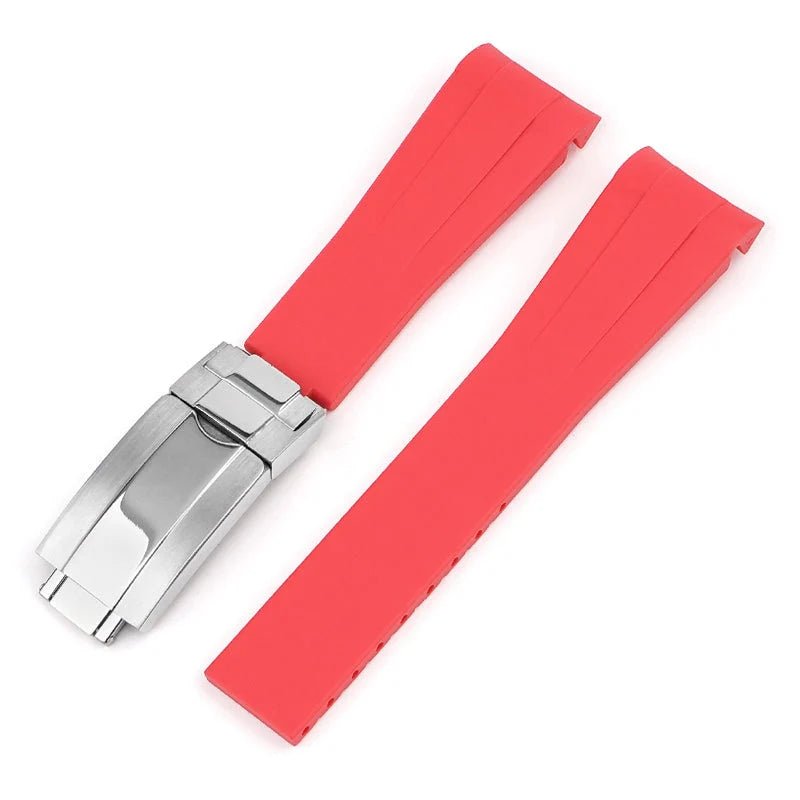 Deployant Rubber Strap - For Rolex Day - Date 36mm - Red - Helvetus