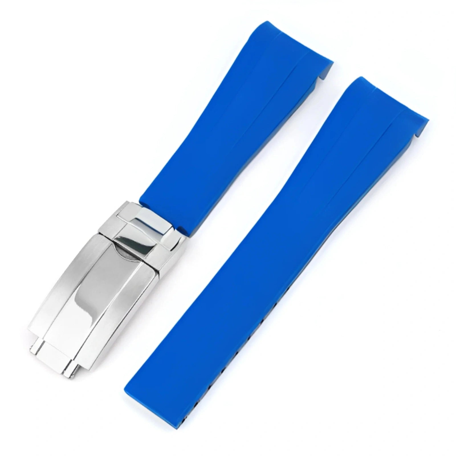 Deployant Rubber Strap - For Rolex Day - Date 40 - Blue - Helvetus