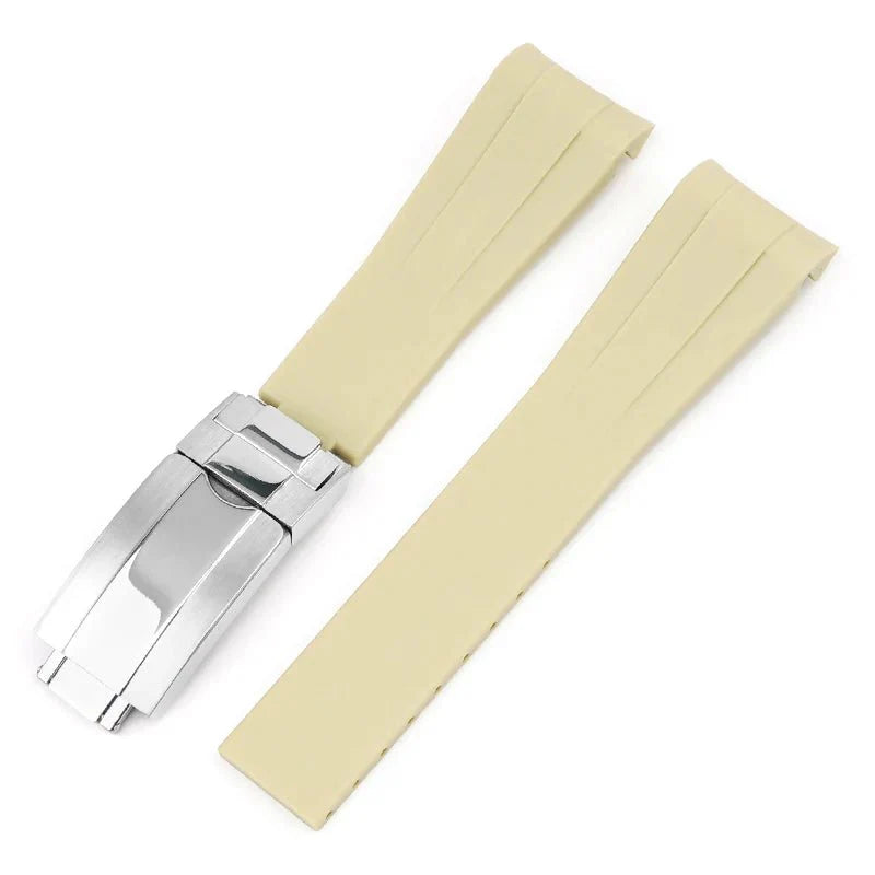 Deployant Rubber Strap - For Rolex Oyster Perpetual 36mm - Beige