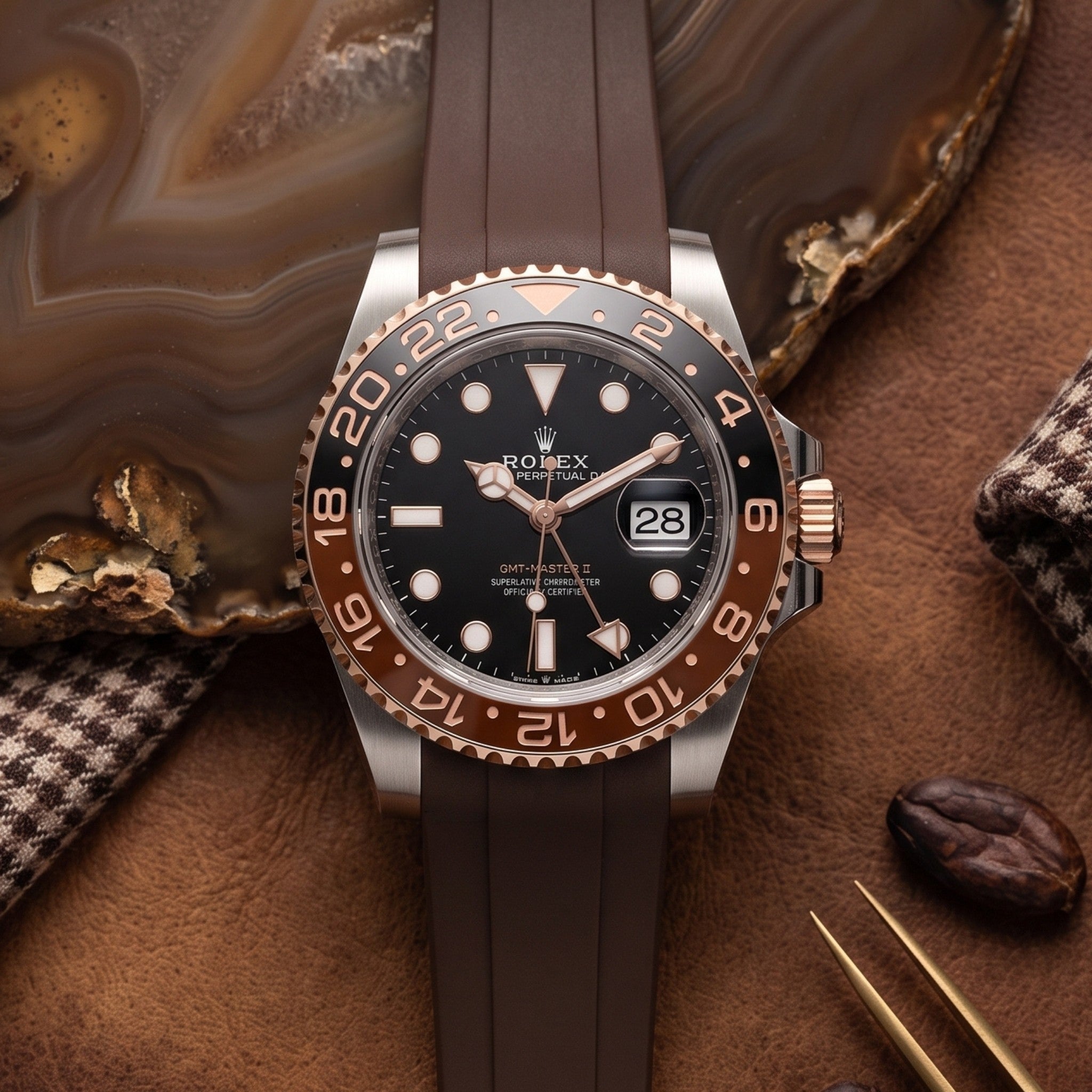 Brown Strap for GMT-Master II Rolex - Helvetus®