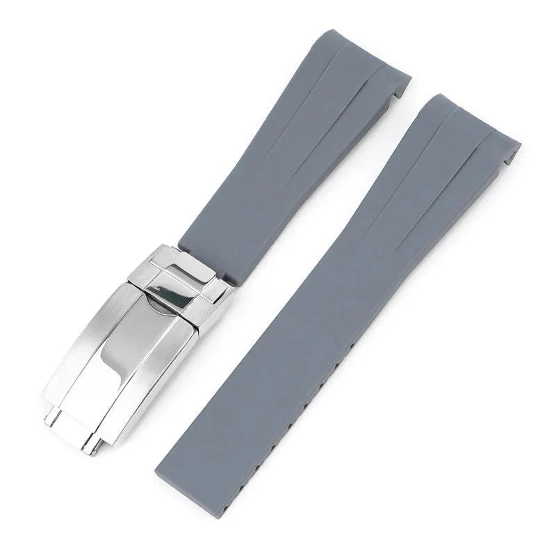 Deployant Rubber Strap - For Rolex Oyster Perpetual 36mm - Grey