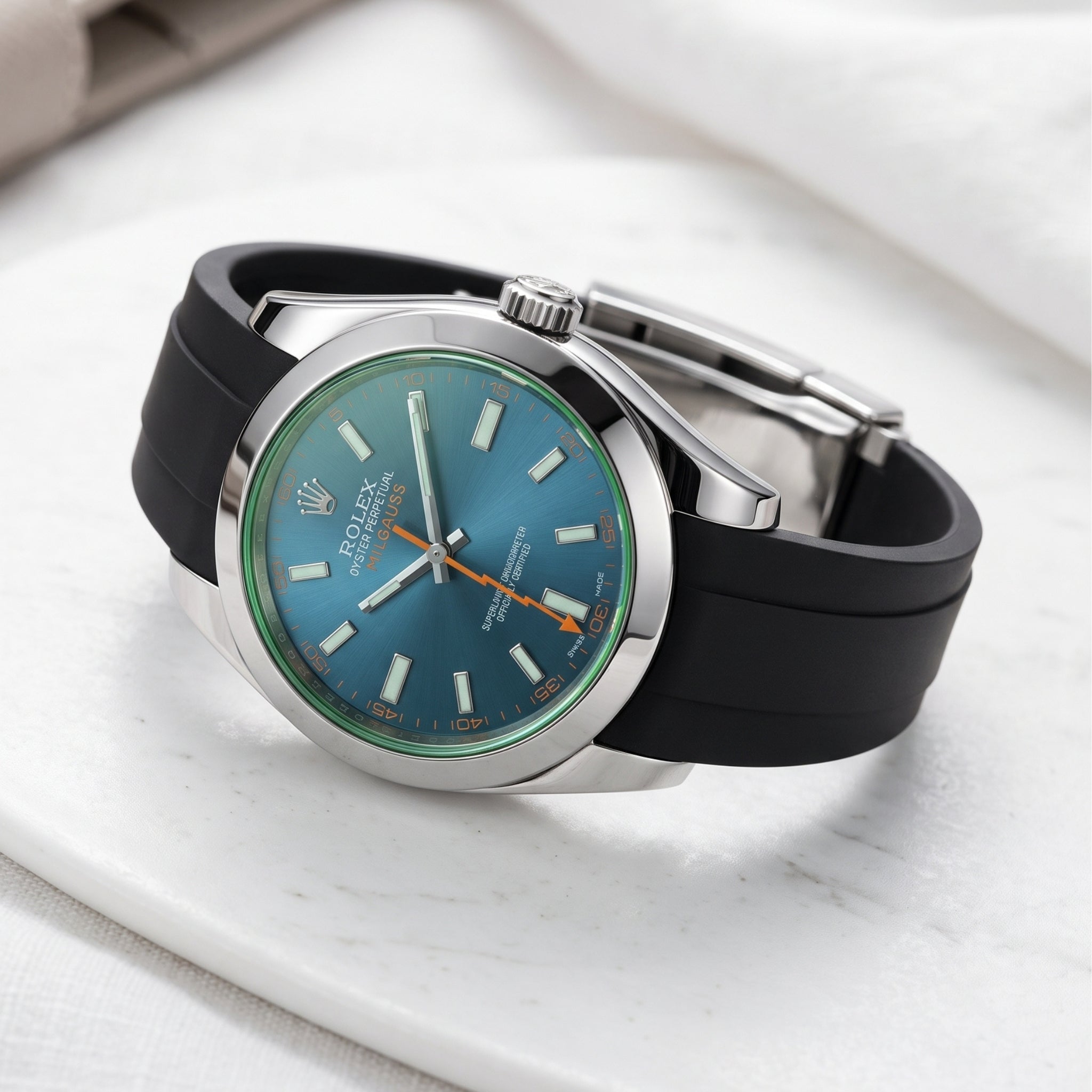 Strap for Rolex Milgauss in Black - Helvetus®