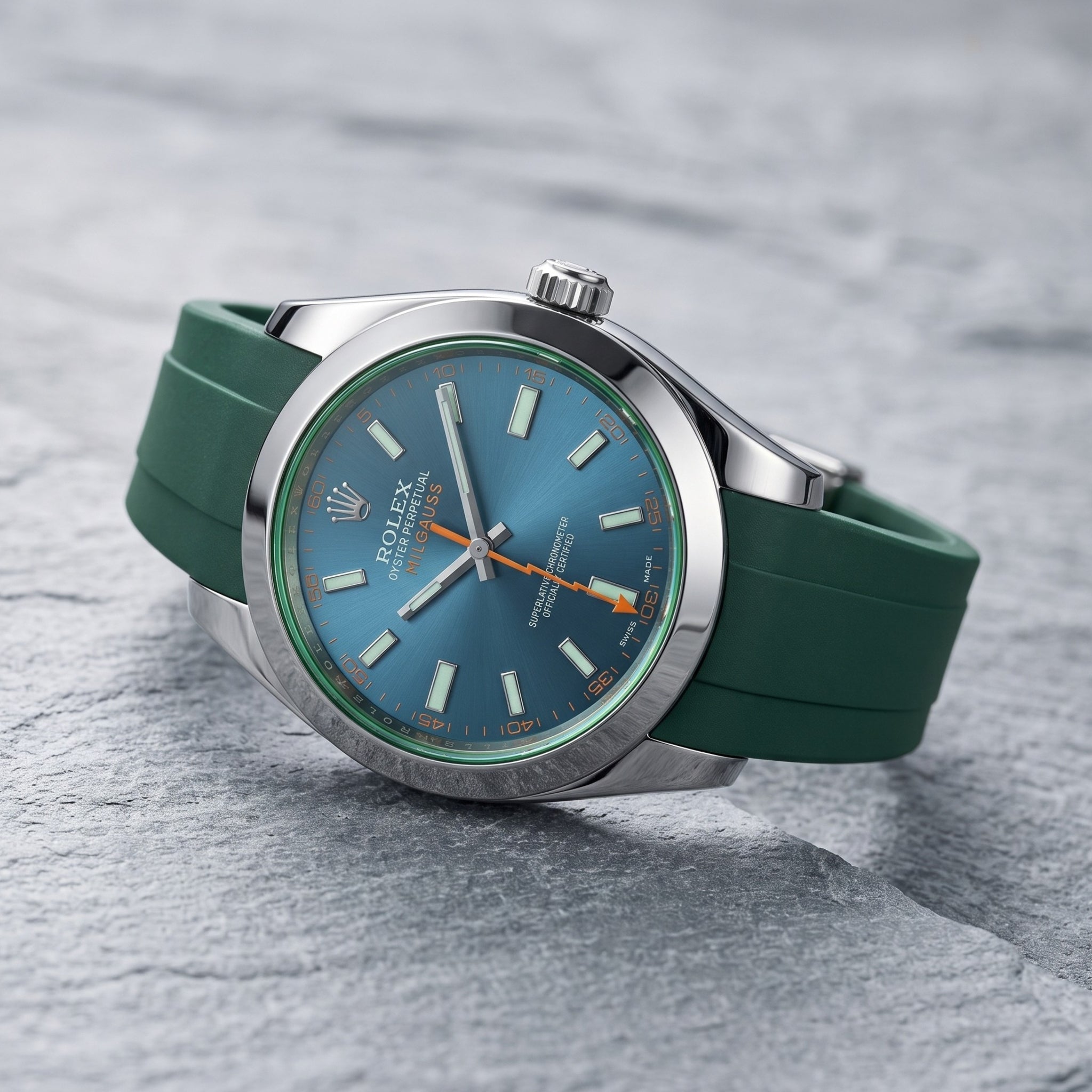 Strap for Rolex Milgauss in Green - Helvetus®