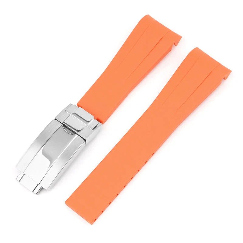 Deployant Rubber Strap - For Rolex Milgauss - Orange - Helvetus