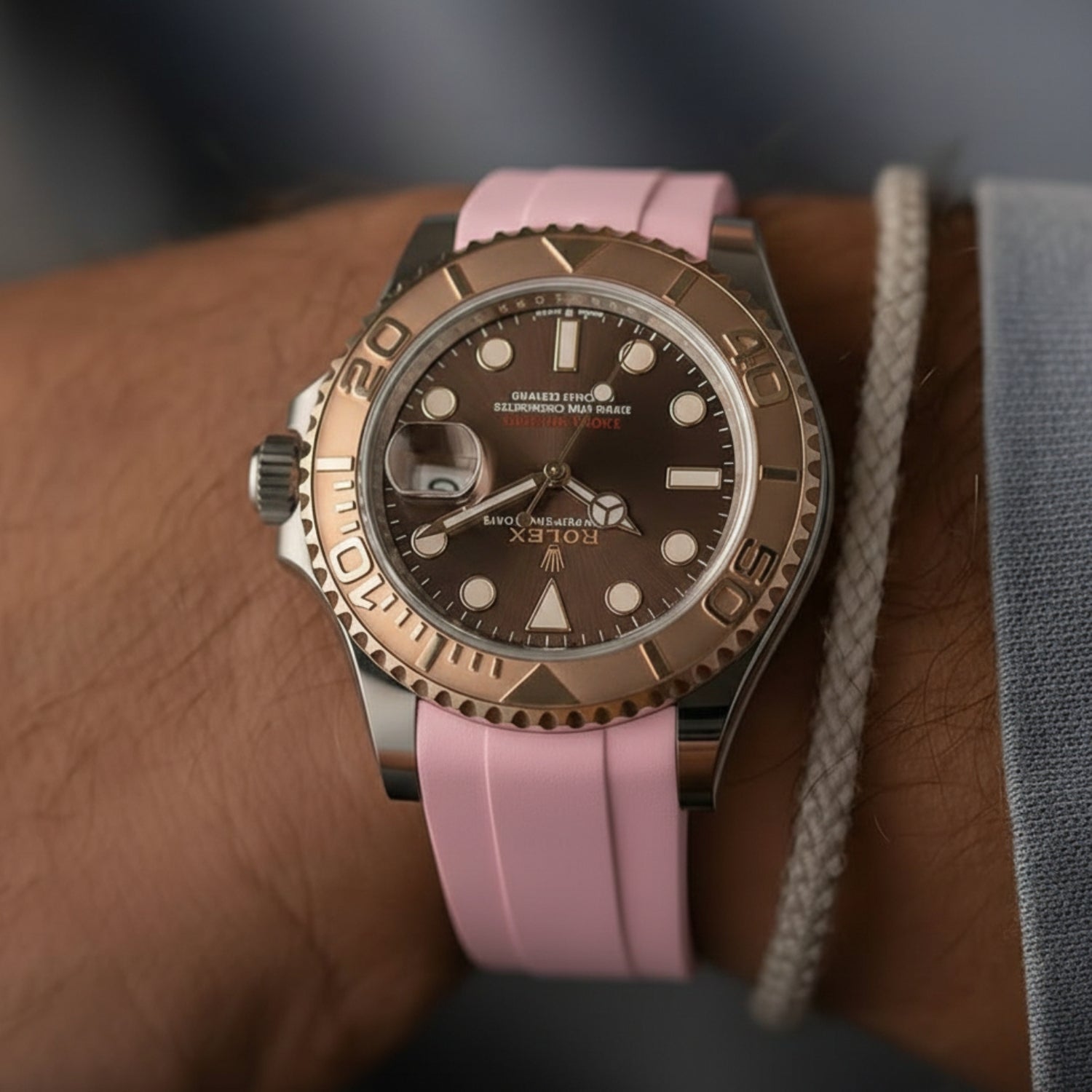 Pink Deployant Strap for Yacht Master Rolex - Helvetus®