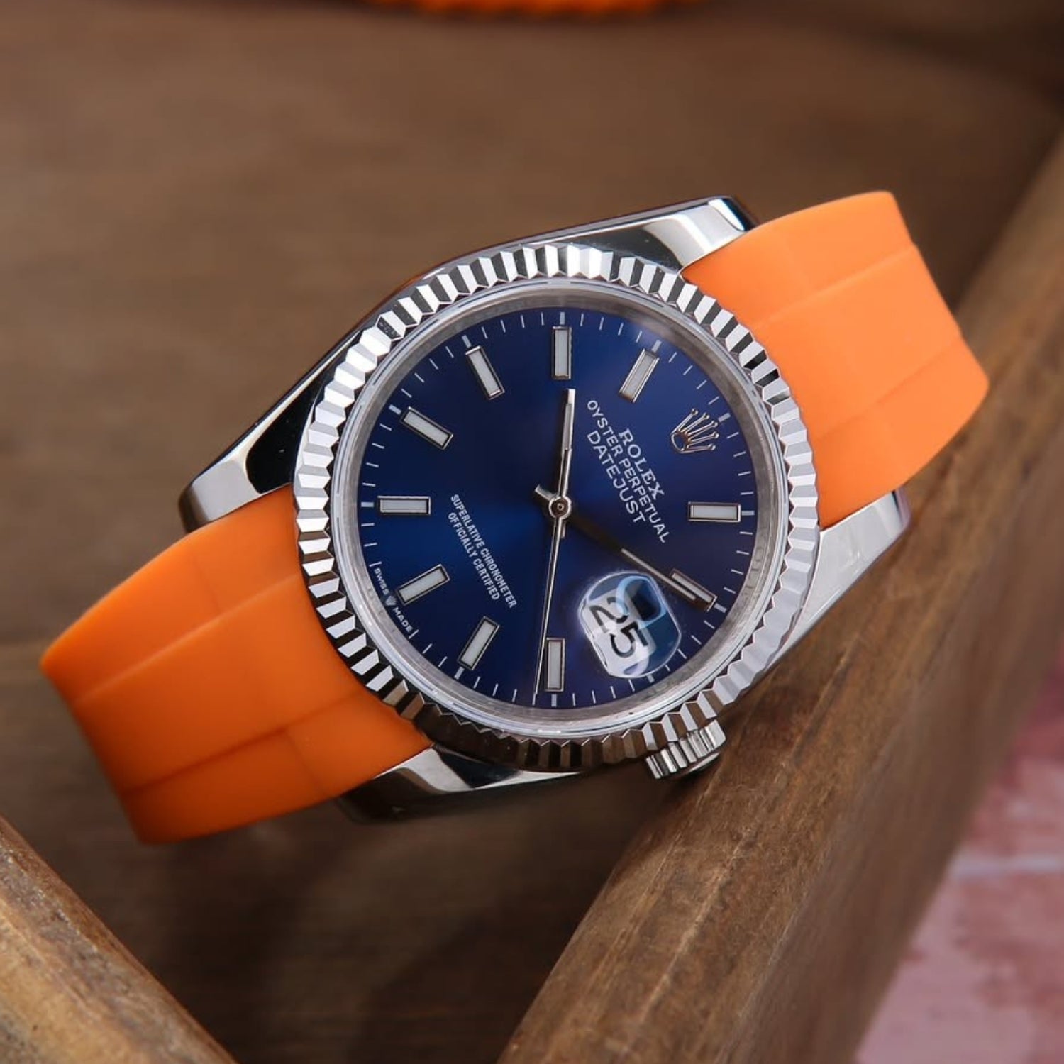 Orange Rolex Datejust 41 Strap - Helvetus® Switzerland