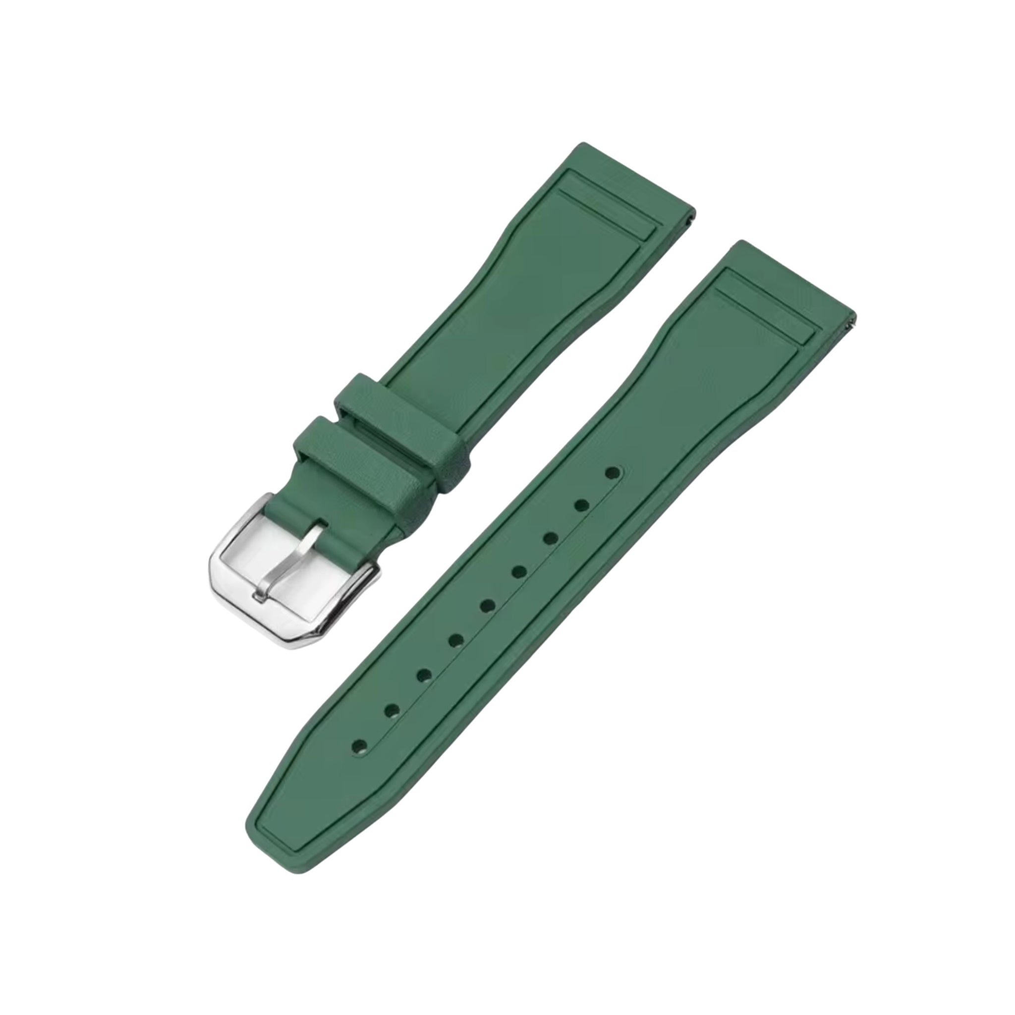 FKM Rubber Strap - For IWC Portugieser/Aquatimer/All Pilot Models/Portugieser/Portofino - Green - Helvetus