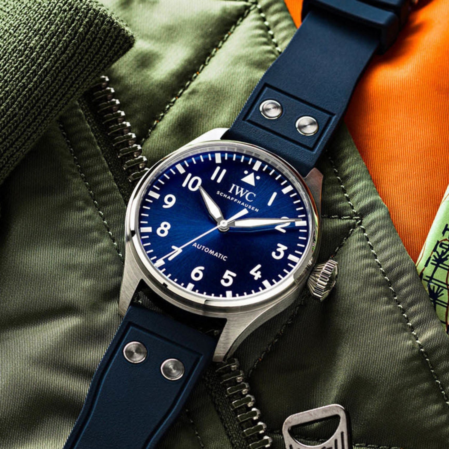 Rubber Strap for all IWC Watches - Navy Blue - Helvetus®