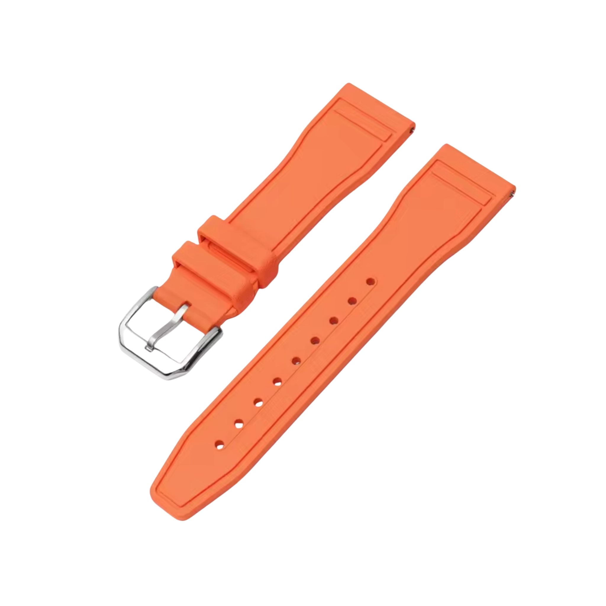 FKM Rubber Strap - For IWC Portugieser/Aquatimer/All Pilot Models/Portugieser/Portofino - Orange - Helvetus