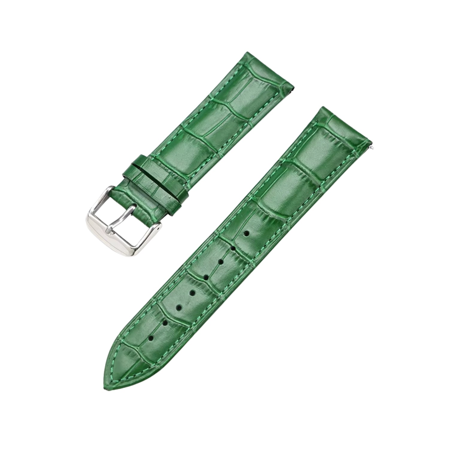 Green Alligator Leather Watch Strap – Handcrafted 