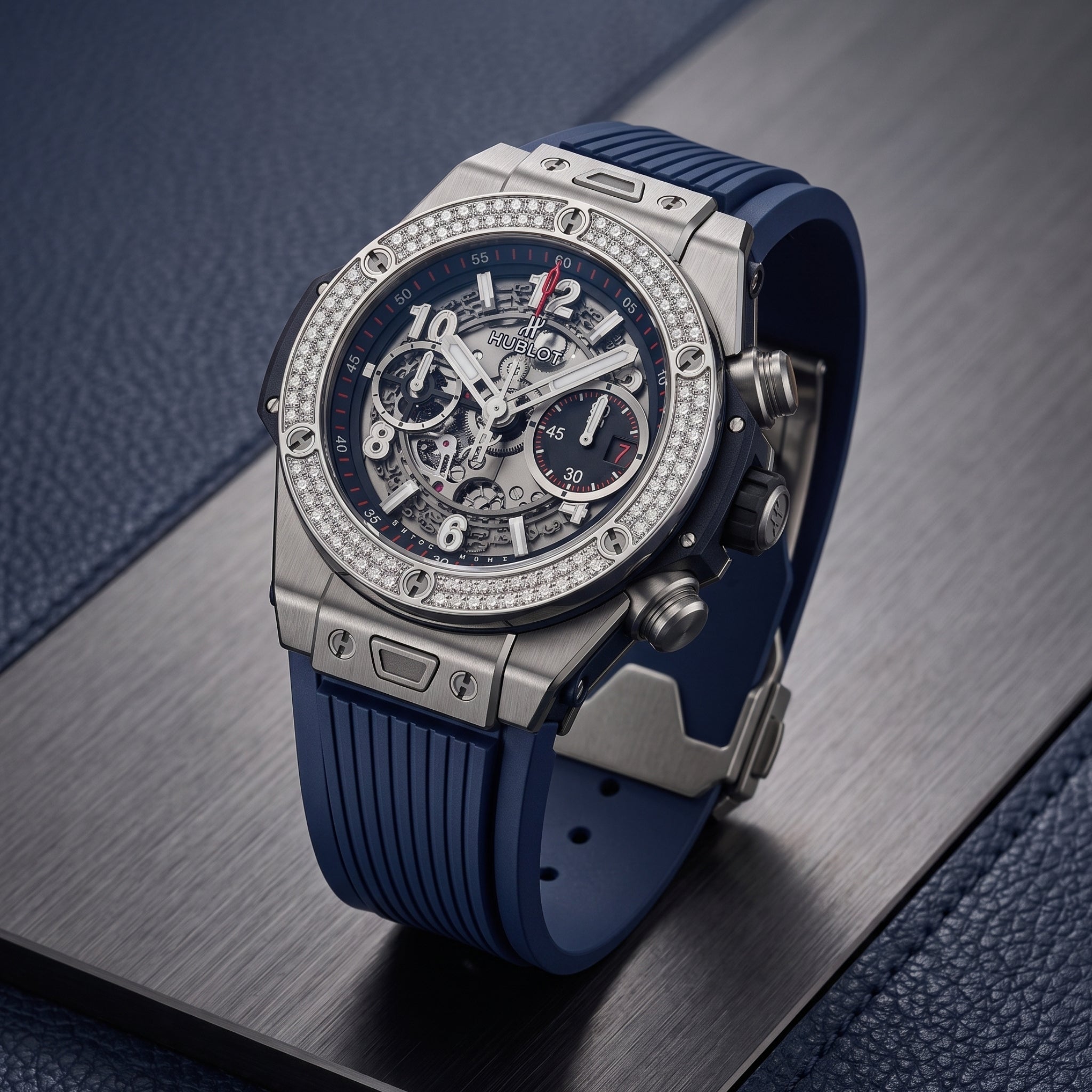 Hublot Big Bang Unico Click Strap in Rubber - Navy Blue - Helvetus