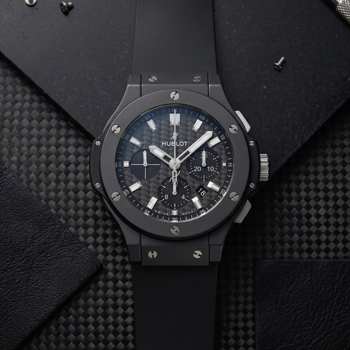 Rubber Strap - For Hublot Big Bang 44mm - Black
