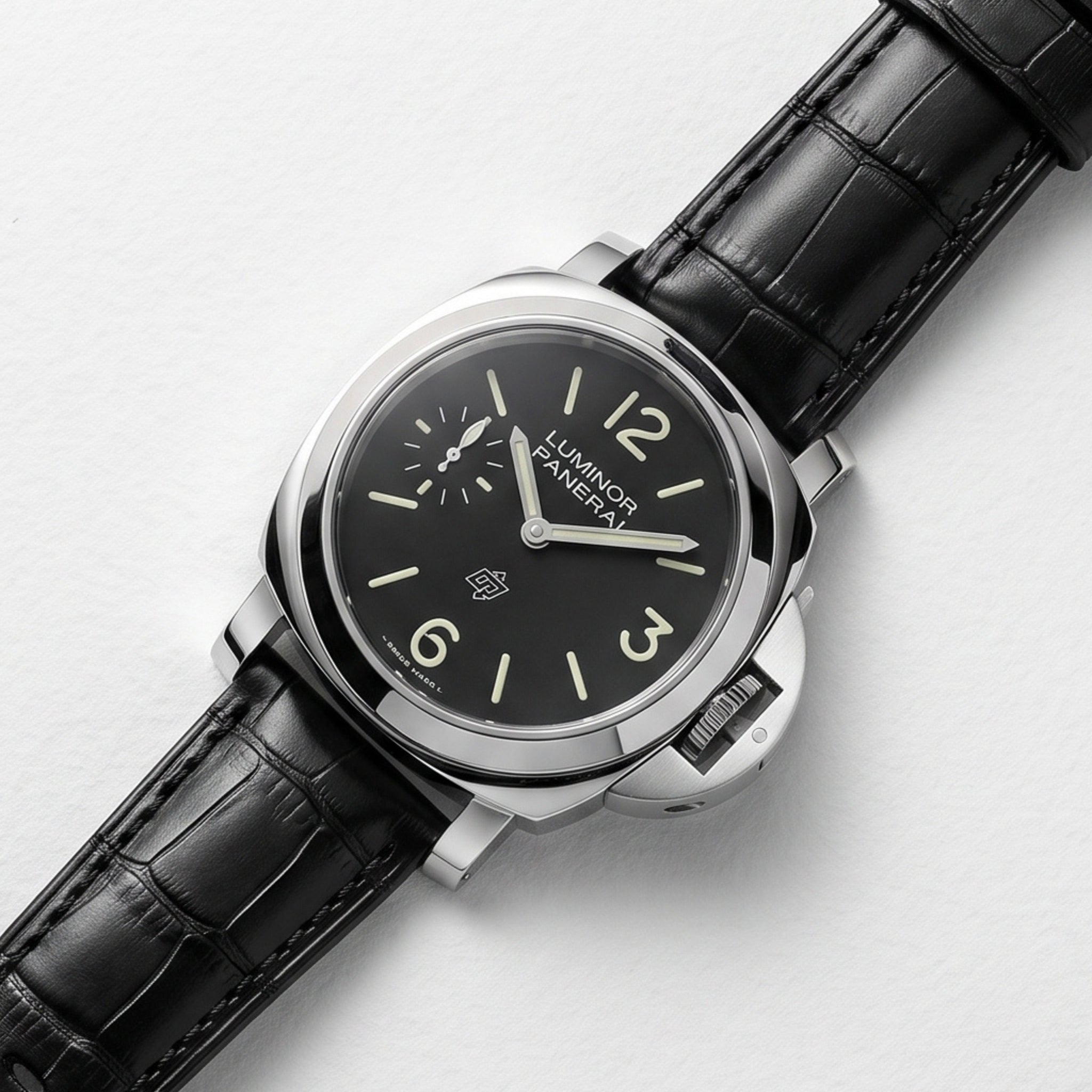 PANERAI レザーベルト ブラック Leather Strap for Panerai in Black - Helvetus®