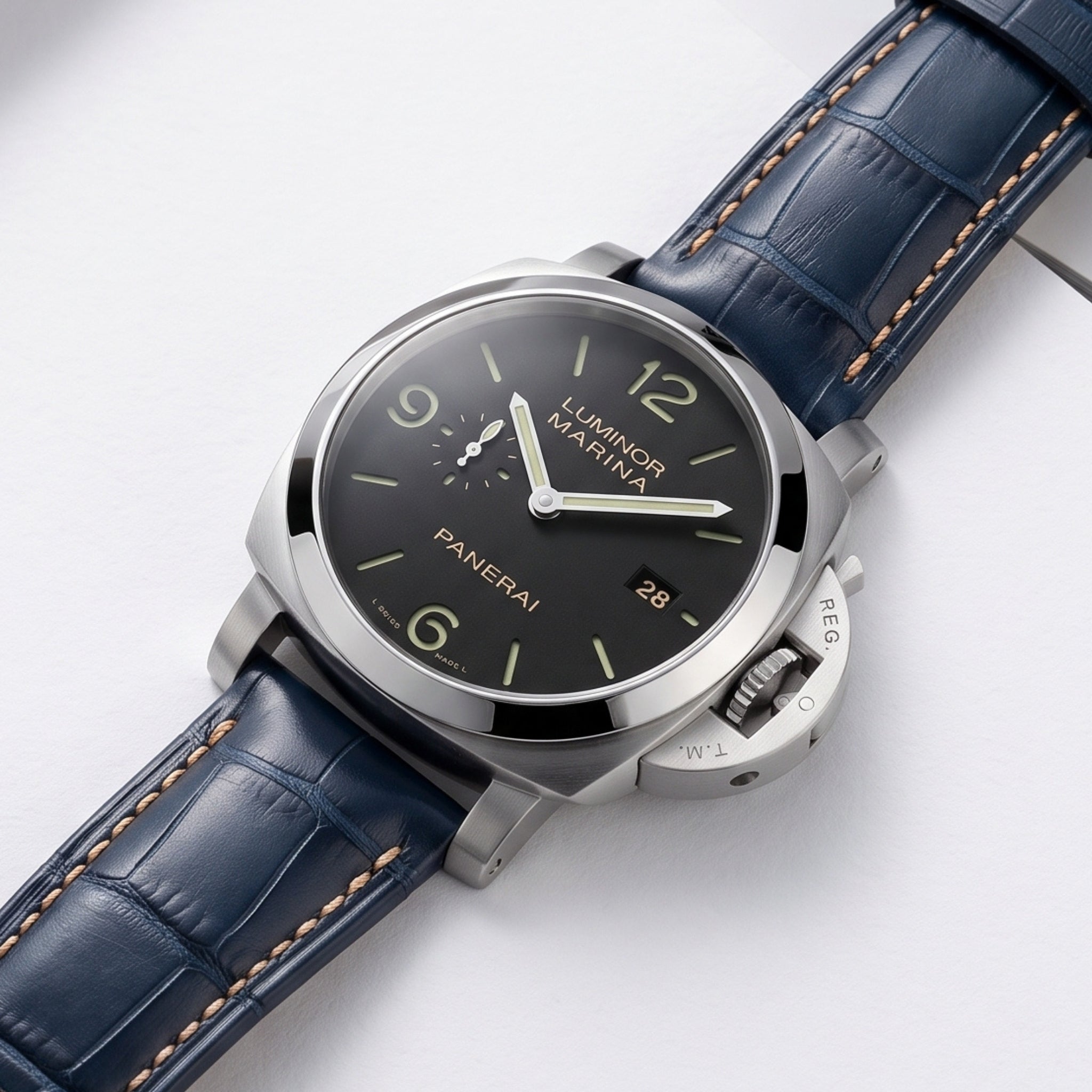 Leather Strap for Panerai in Blue - Helvetus®