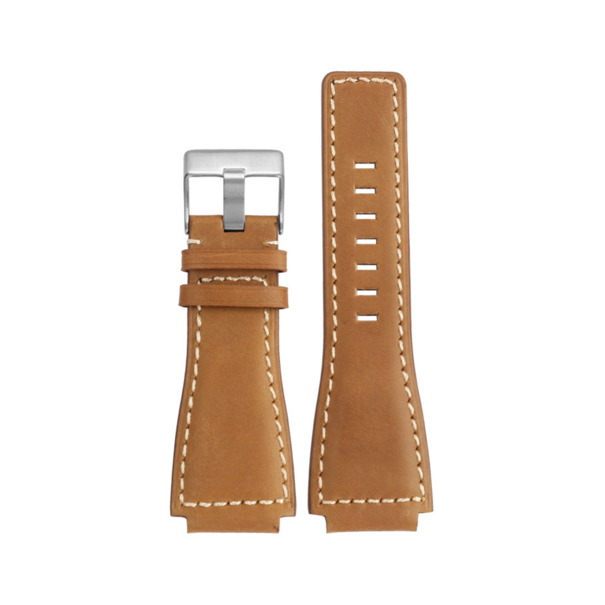 Leather Strap - For Bell & Ross BR - 01 | BR - 03 - Light Brown - Helvetus