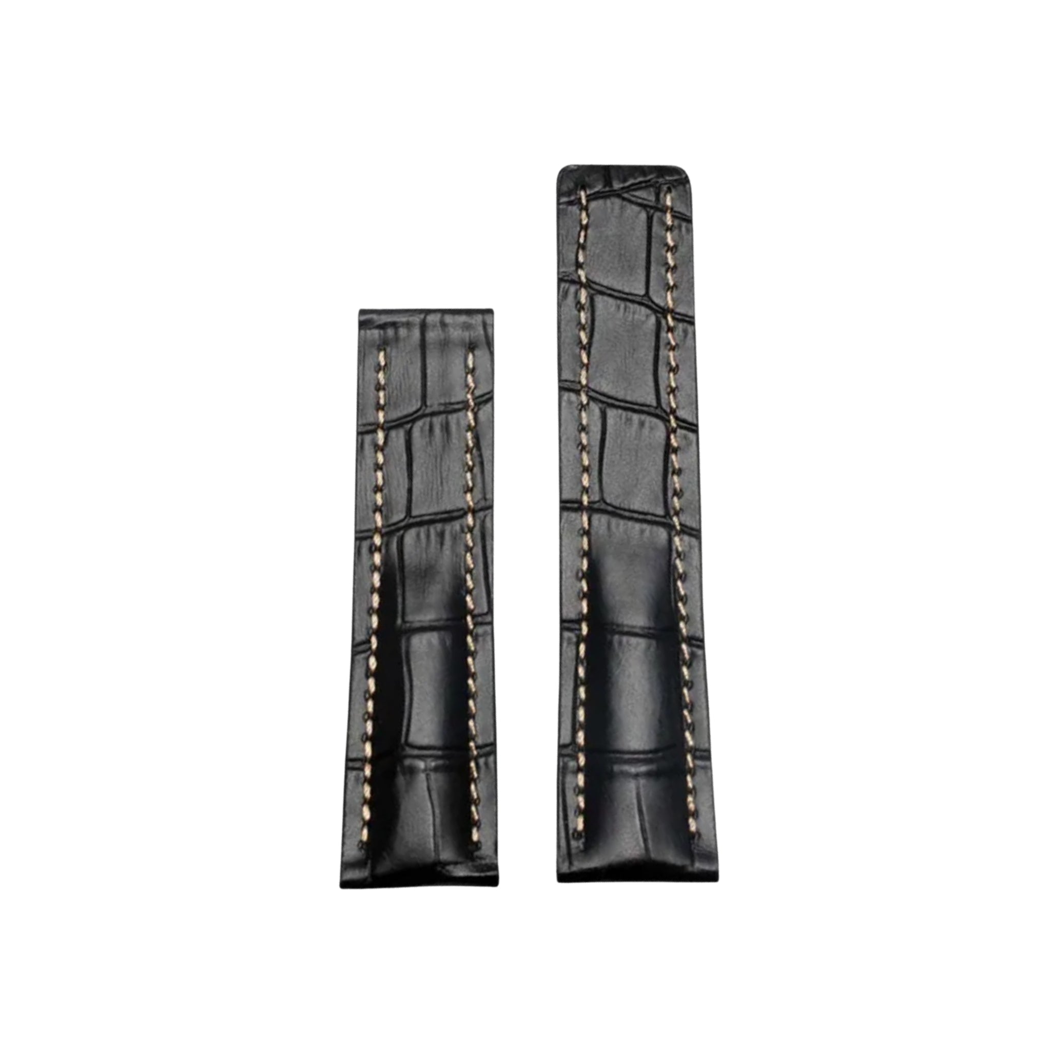 Leather Strap - For Breitling Watches - Black - Helvetus