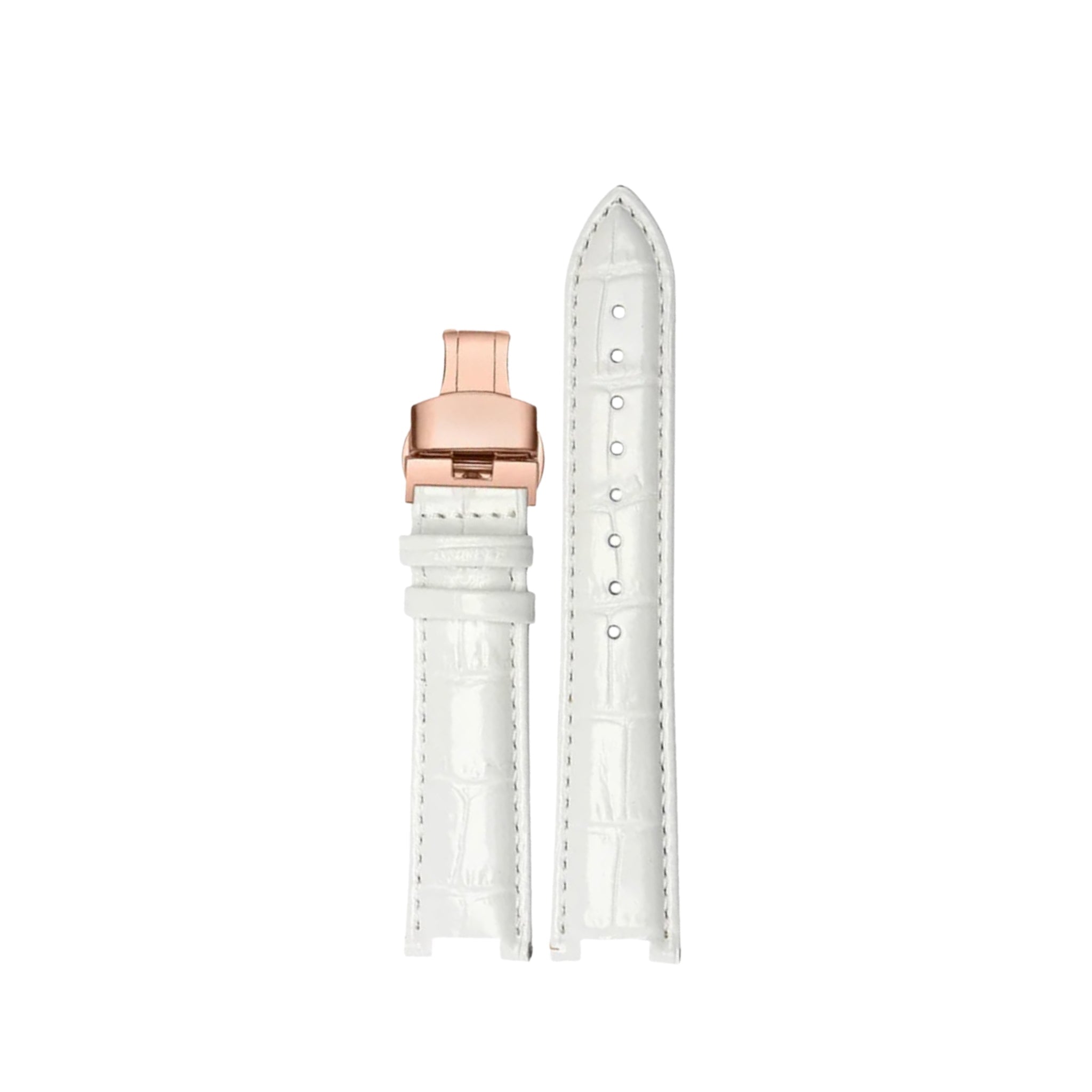 Leather Strap - For Cartier Pasha - White - Helvetus