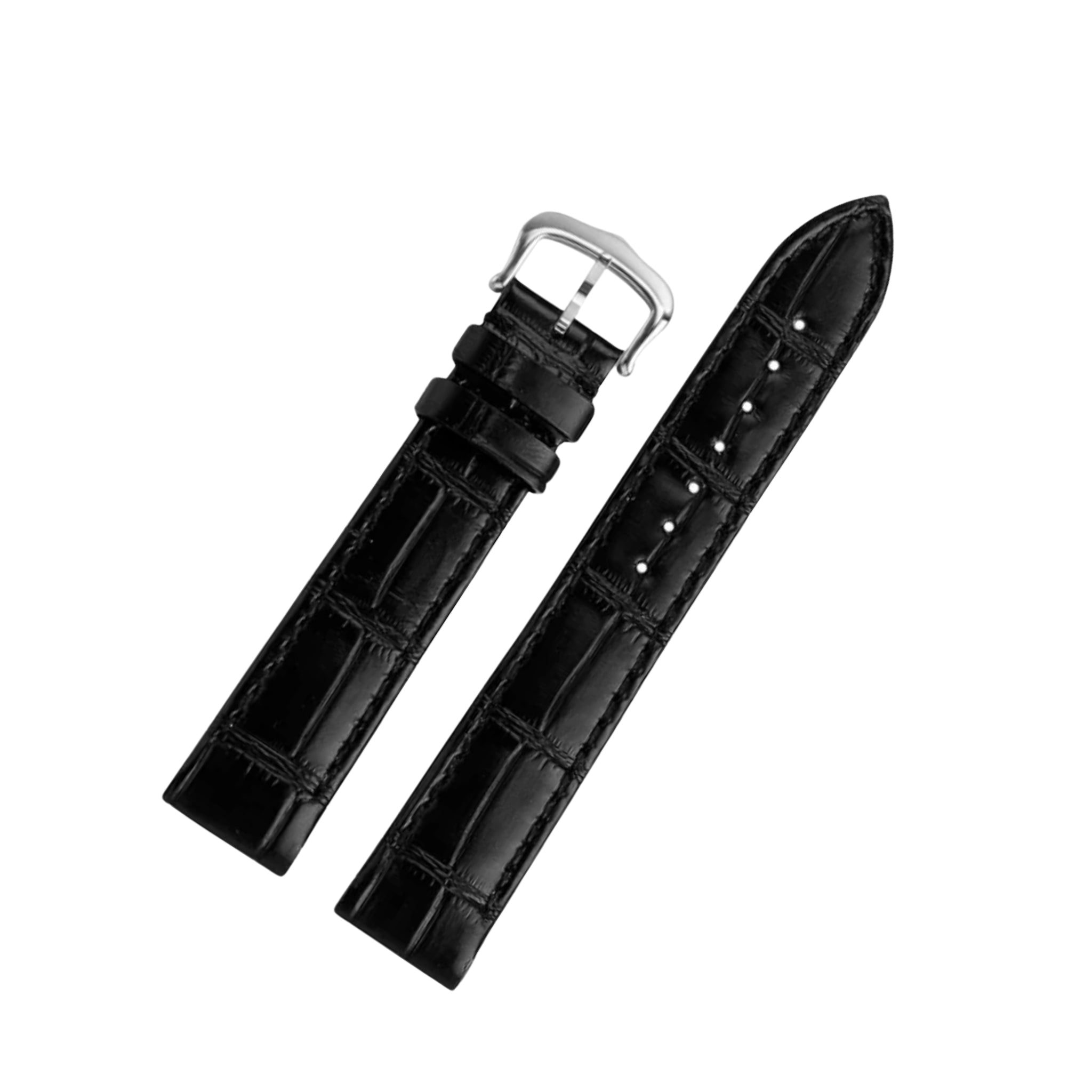 Leather Strap - For Cartier Santos Dumont - Black - Helvetus