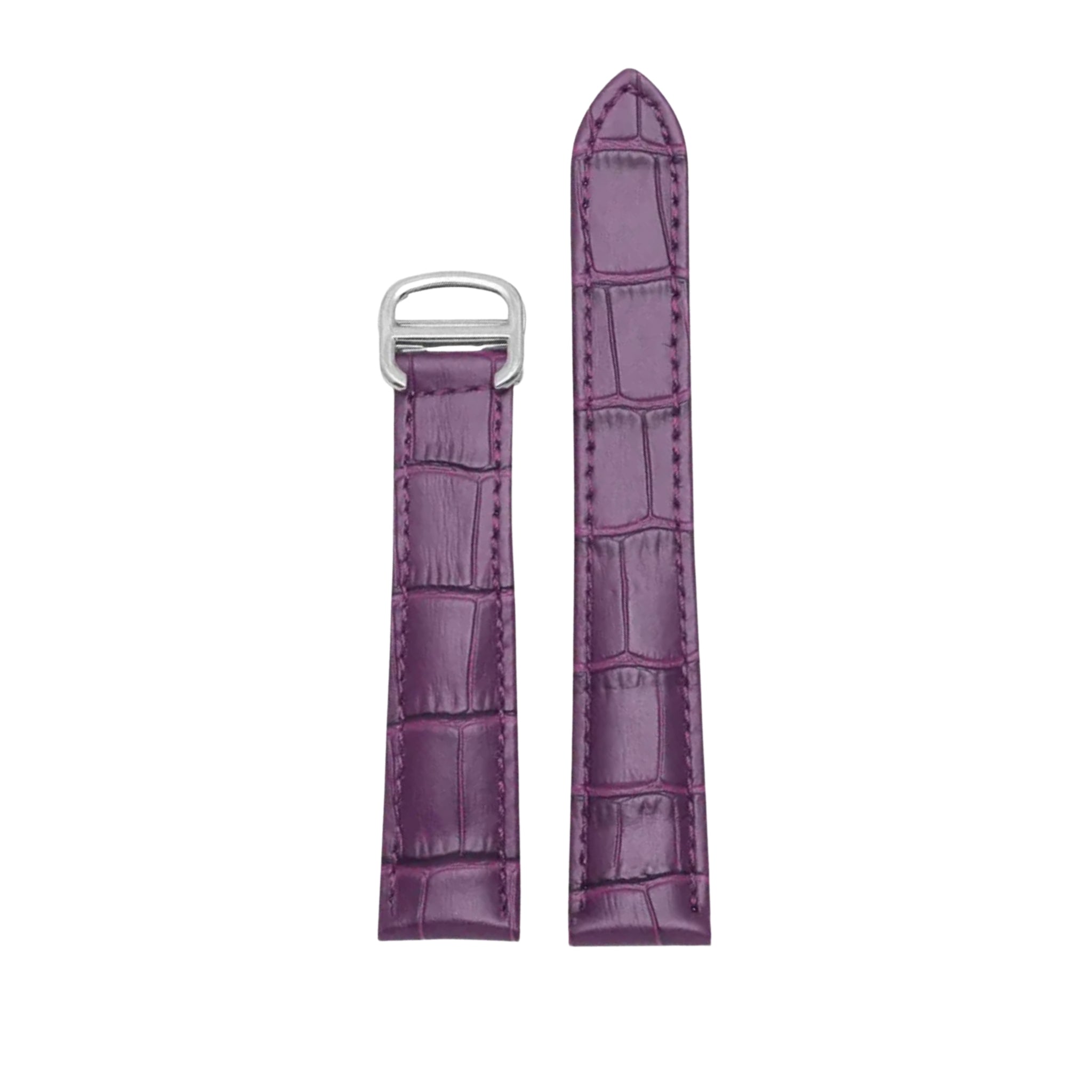 Leather Strap - For Cartier Tank - Purple - Helvetus