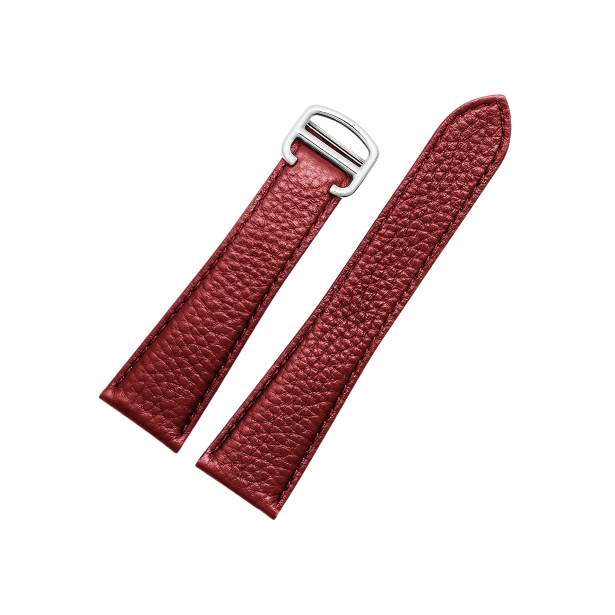 Leather Strap - For Cartier Tank Solo - Red - Helvetus