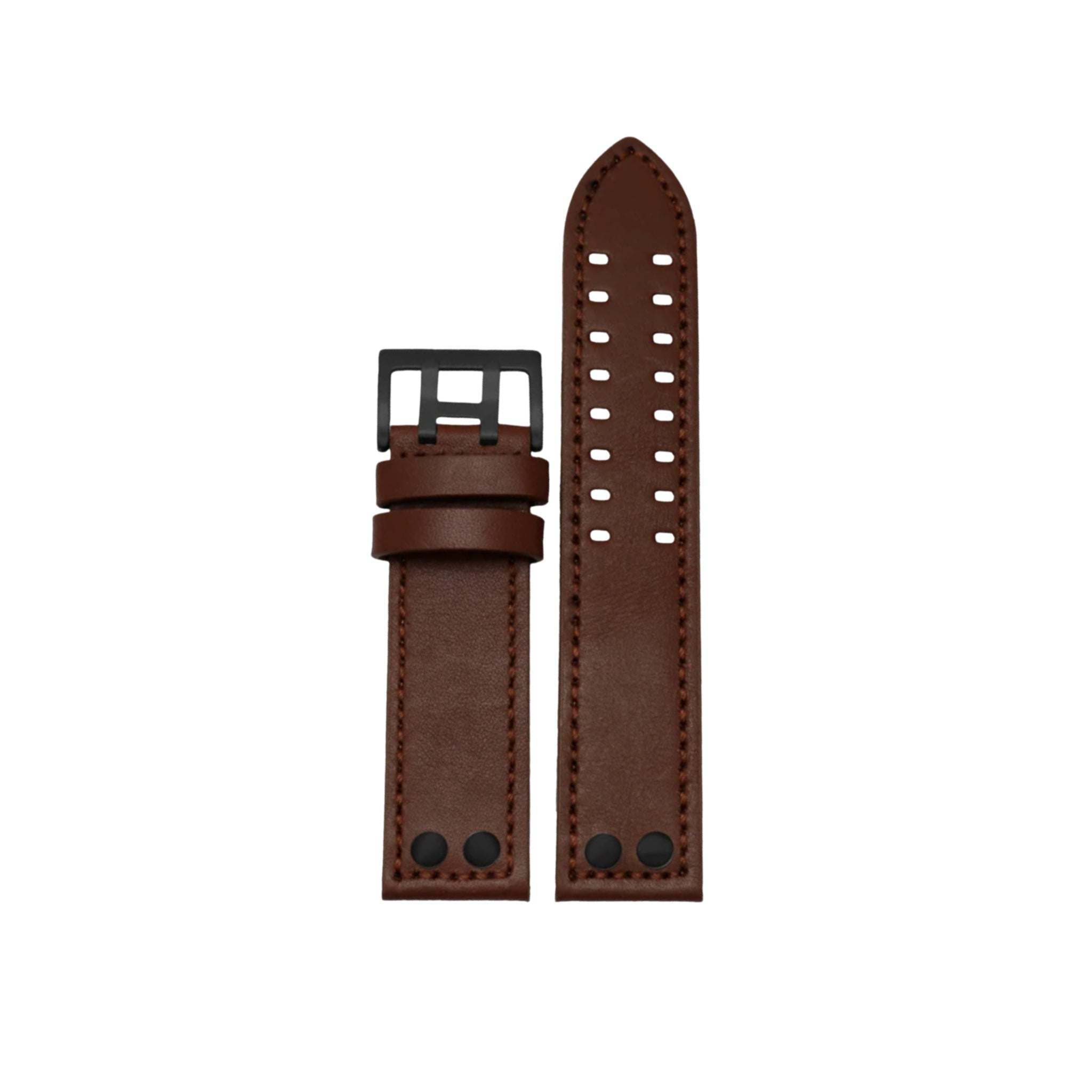 Leather Strap - For Hamilton Khaki Aviation - Brown - Helvetus