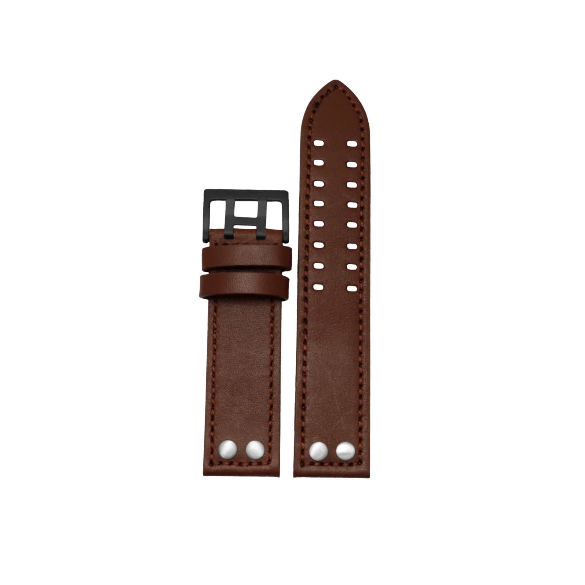 Leather Strap - For Hamilton Khaki Aviation - Brown - Helvetus