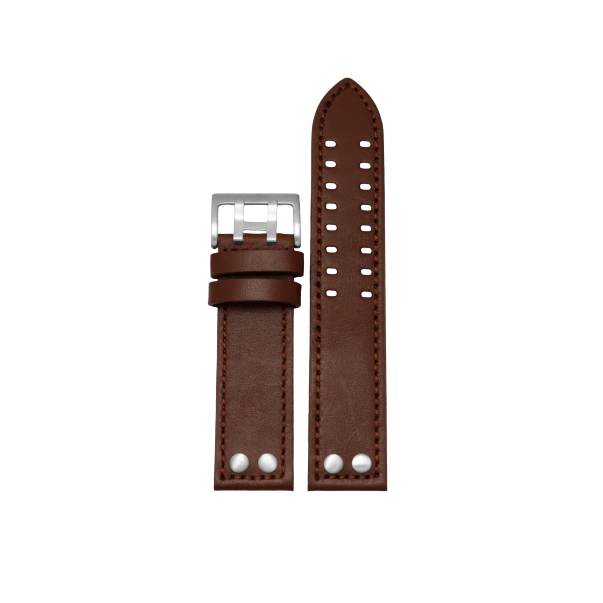 Leather Strap - For Hamilton Khaki Aviation - Brown - Helvetus