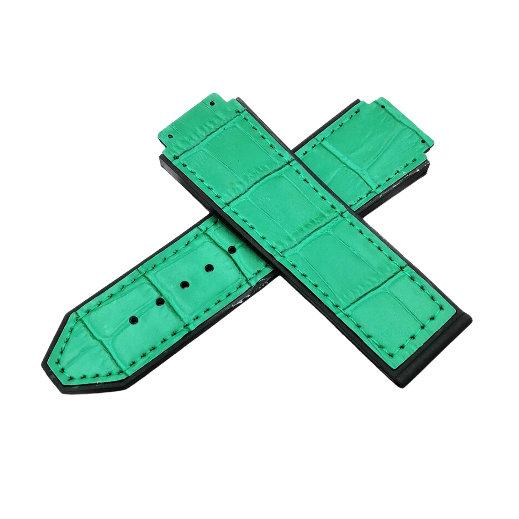 Leather Strap - For Hublot Big Bang 44mm - Green - Helvetus