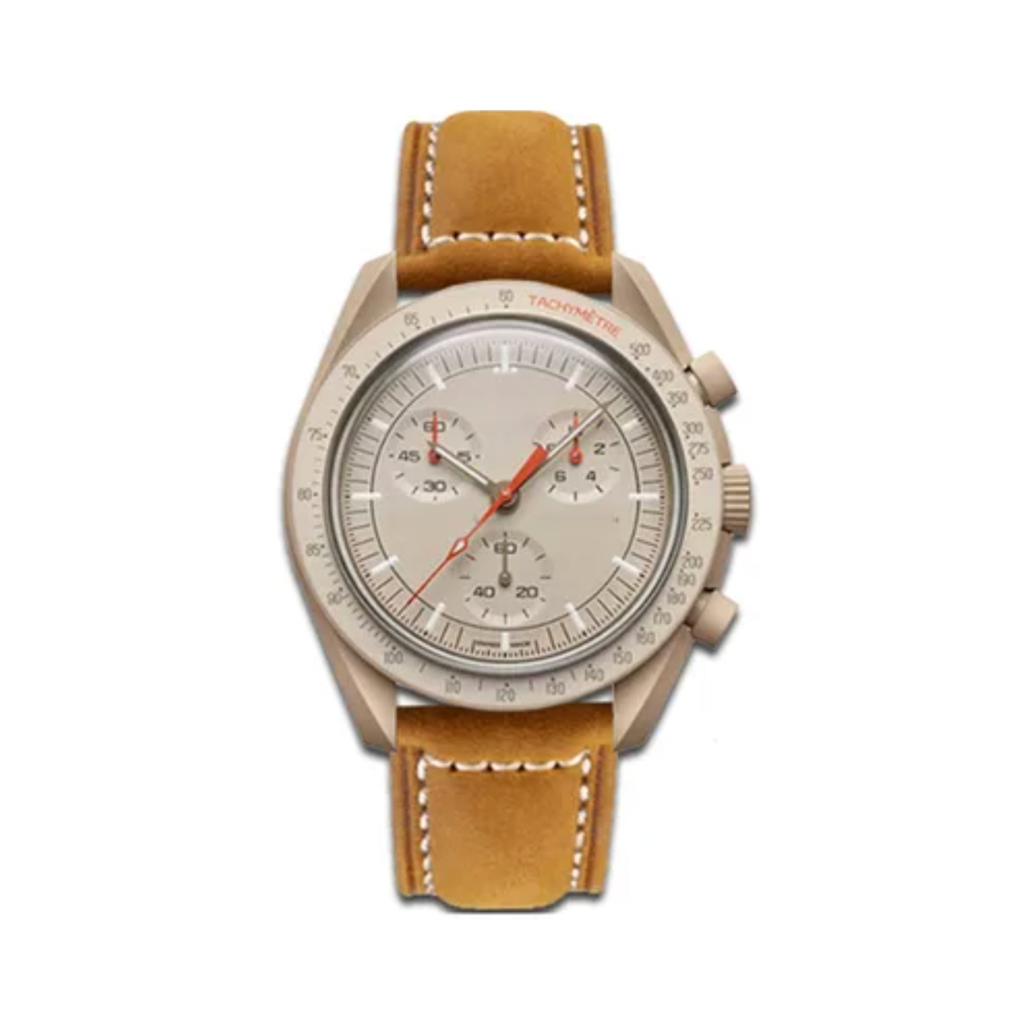 Leather Strap for MoonSwatch - Beige - Helvetus