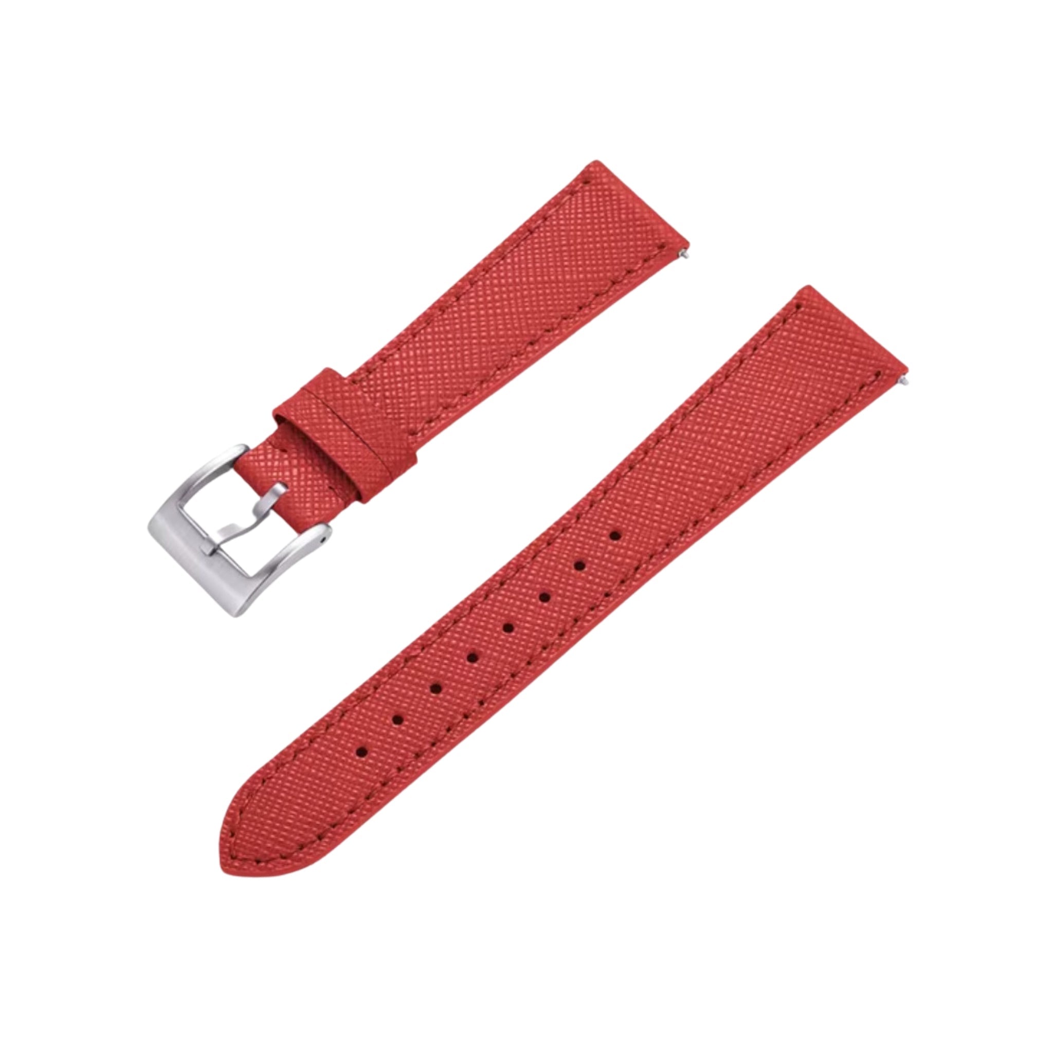 Leather Strap - Red - Classic Design - Helvetus