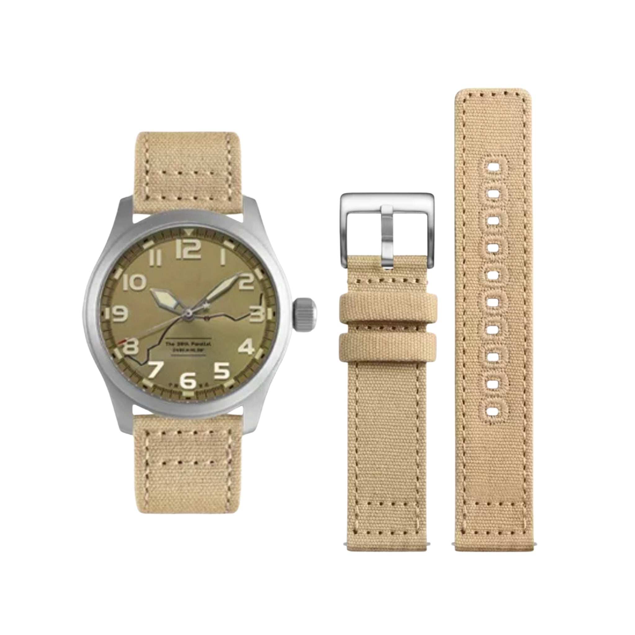 Nylon Strap - For Hamilton Khaki Field - Beige - Helvetus