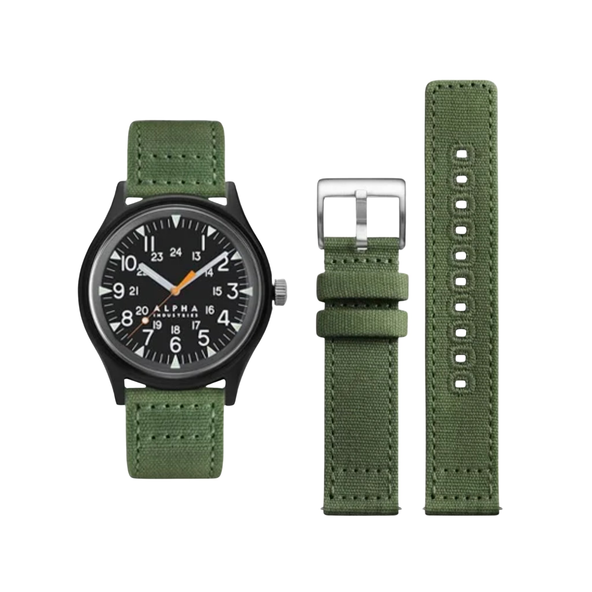 Nylon Strap - For Hamilton Khaki Field - Green - Helvetus