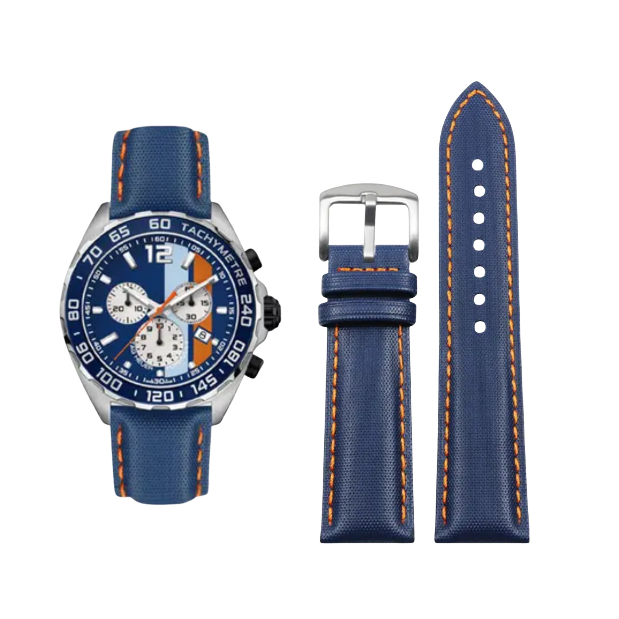 Nylon Strap for Tag Heuer Formula in Blue Helvetus® Switzerland