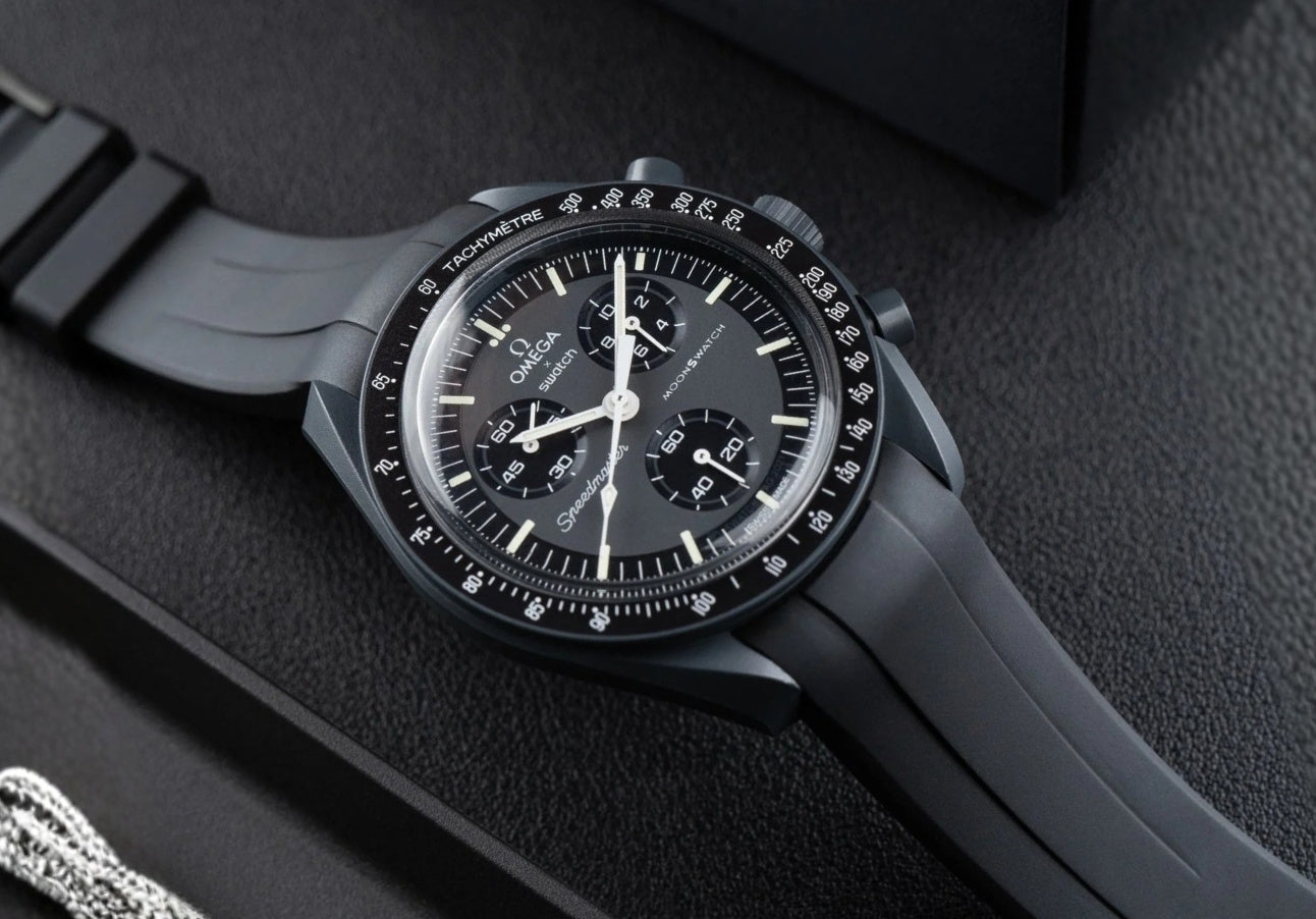 Strap for Mission to Jupiter Moonswatch in Beige w/White